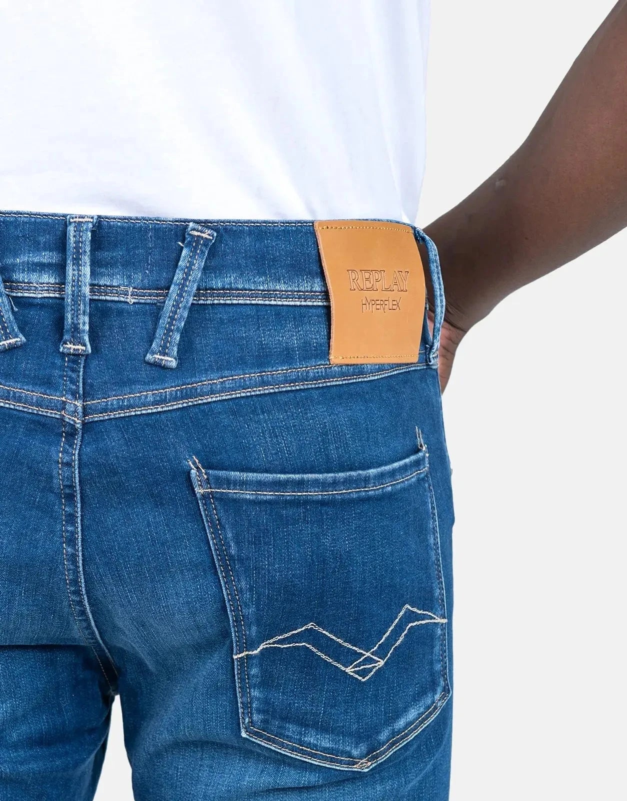 Replay Hyperflex Eco Plus Mid Blue Jeans - Subwear