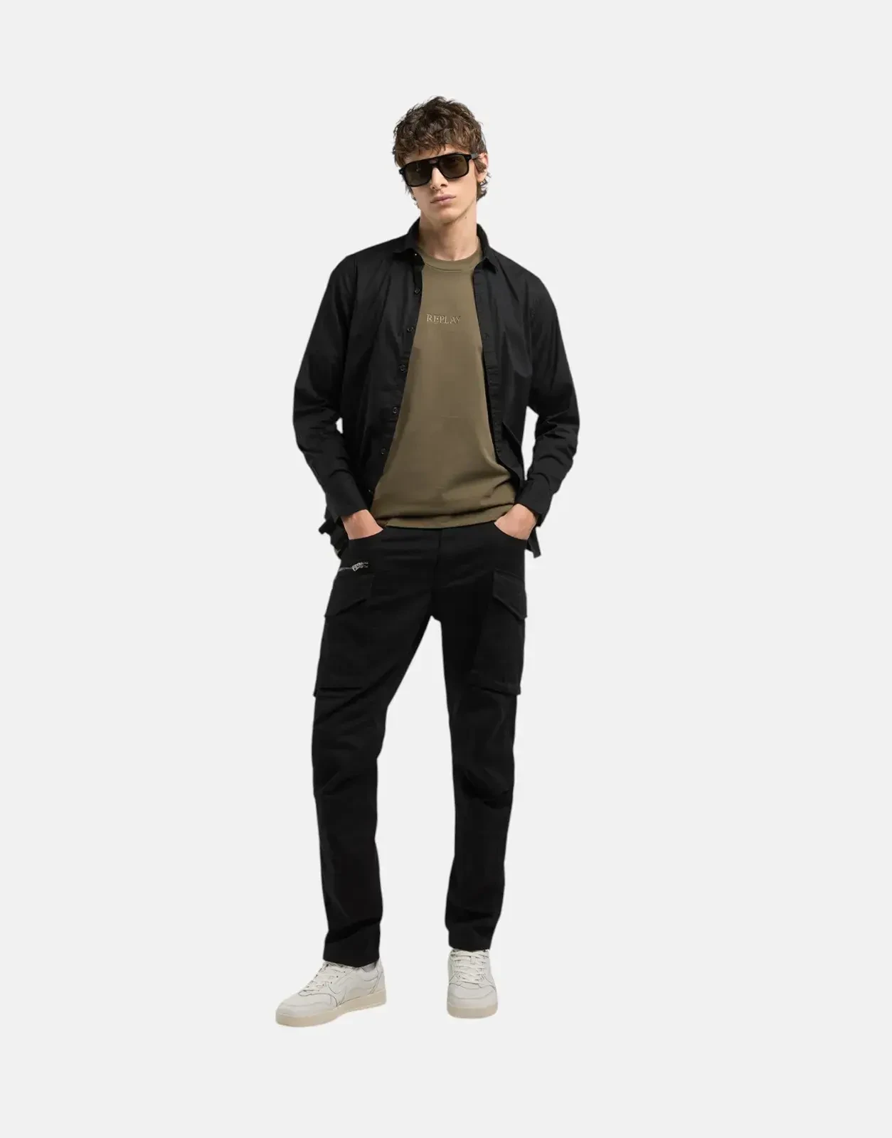Replay Joe Cargo Black Trouser - Subwear