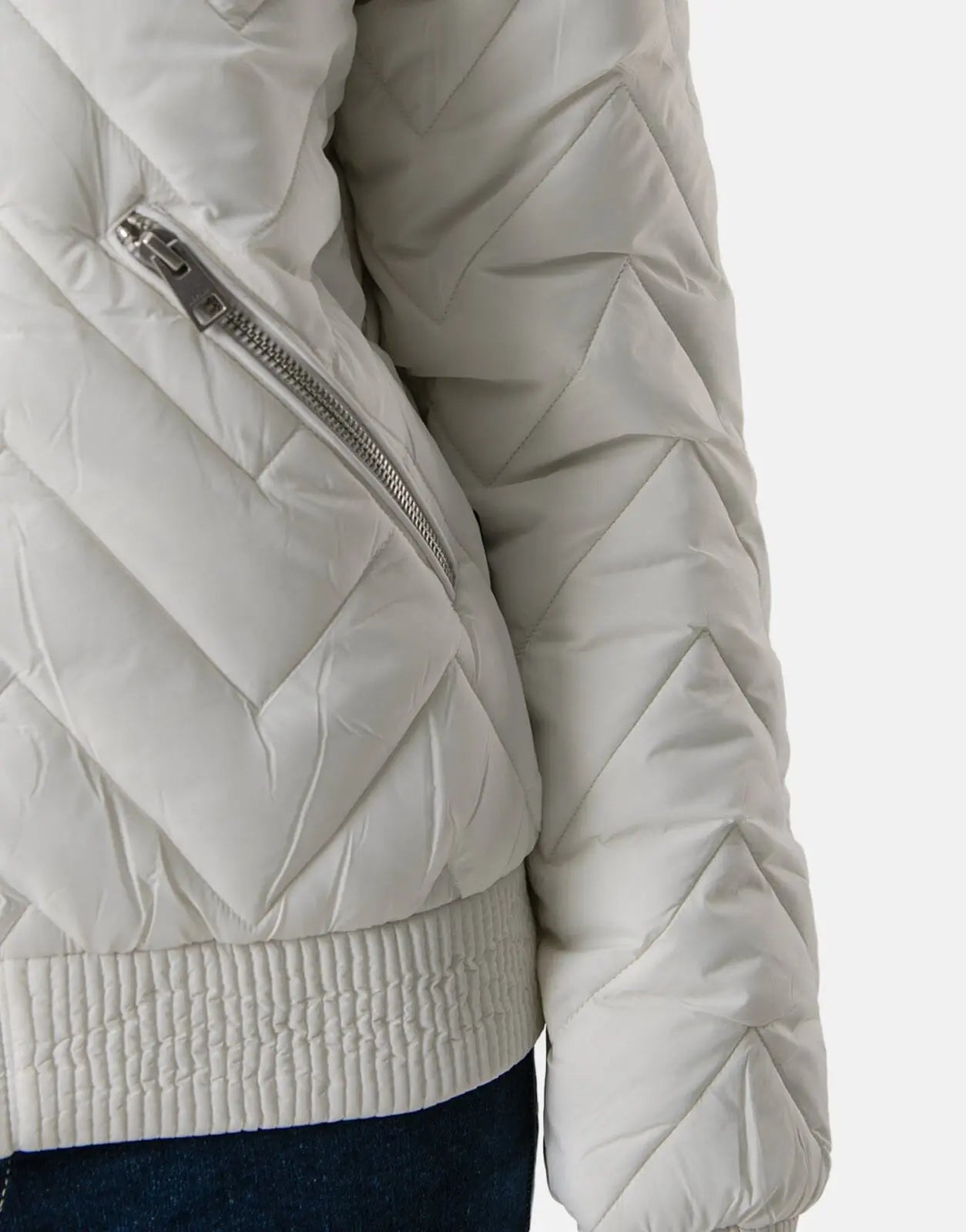 Replay Light Weight Tuks Jacket Butter White - Subwear