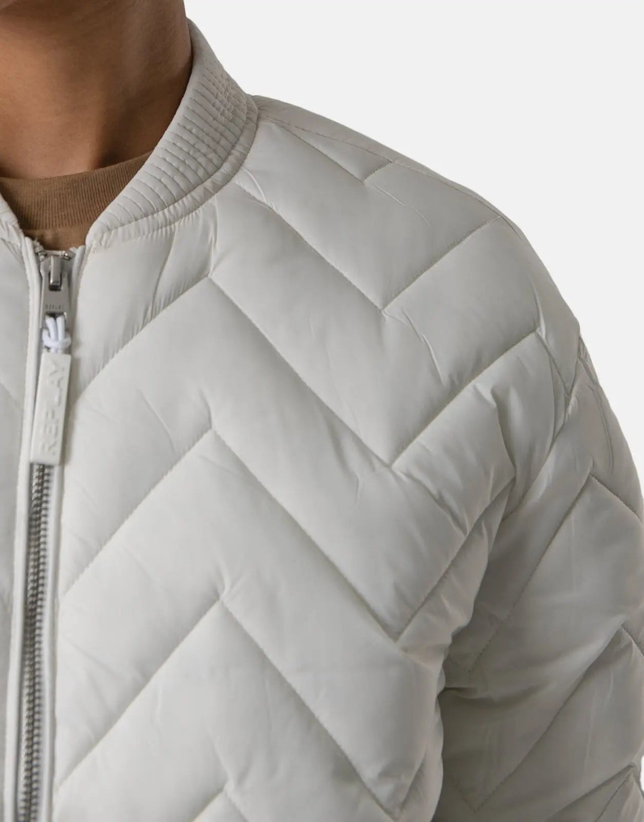Replay Light Weight Tuks Jacket Butter White - Subwear