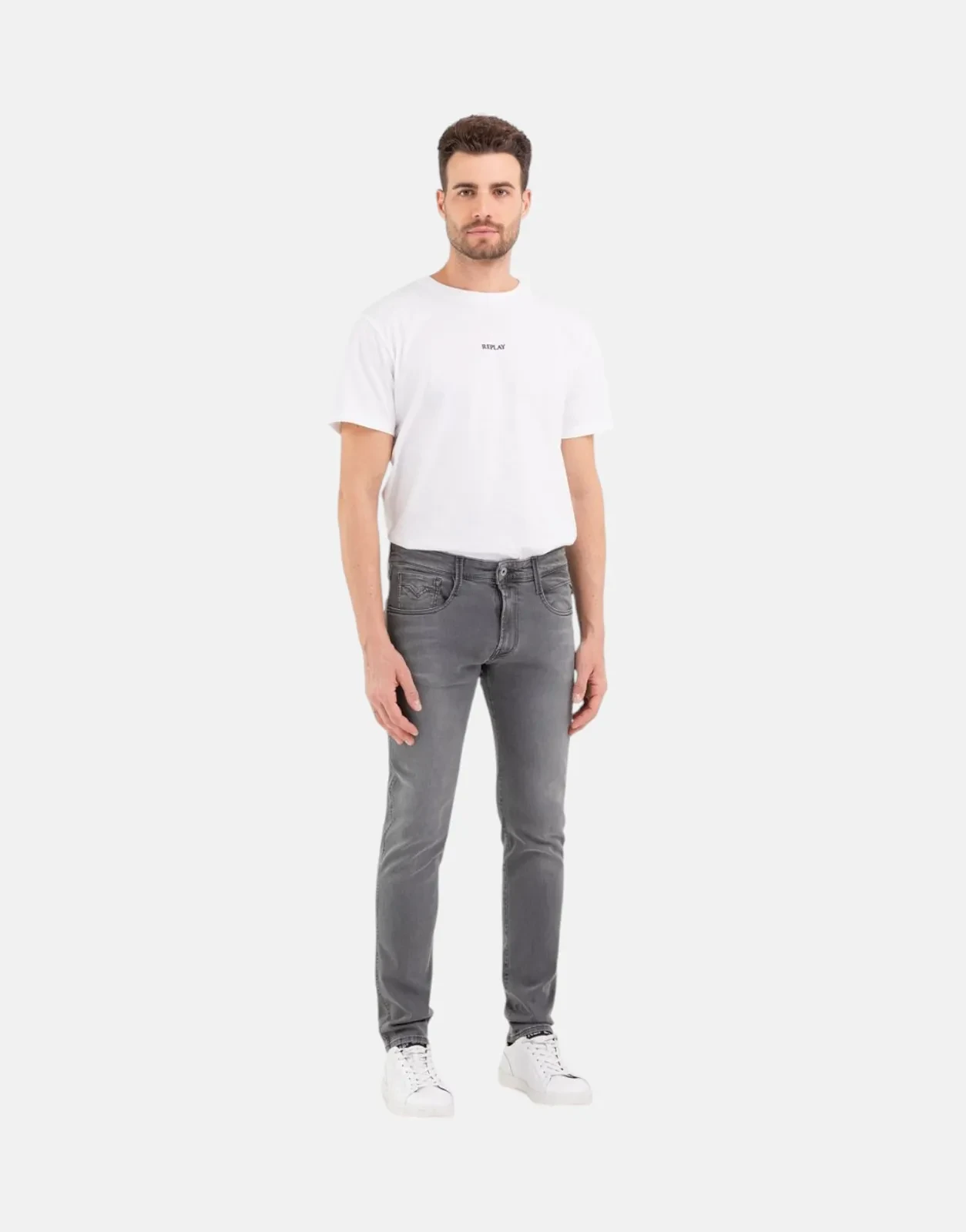 Replay PowerStretch Denim Mid Grey Jeans - Subwear