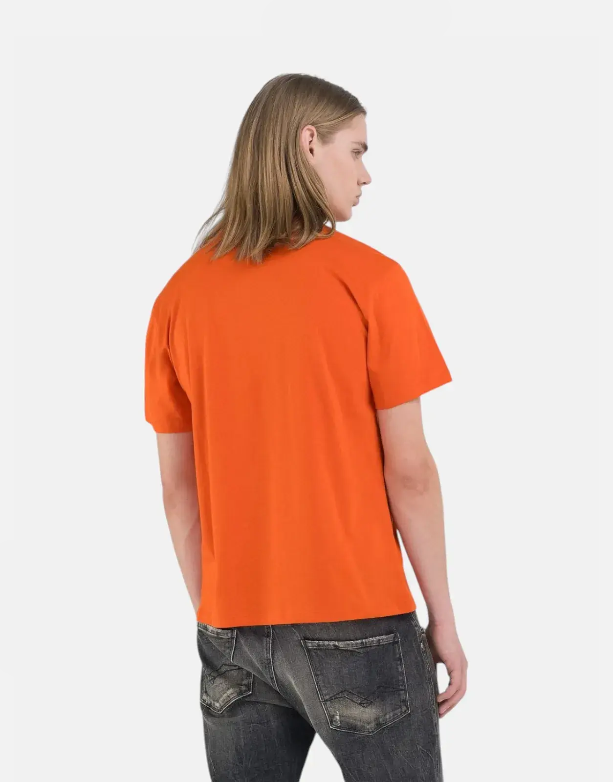 Replay Motorcycle Store Side Logo Blaze Orange T-Shirt - Subwear