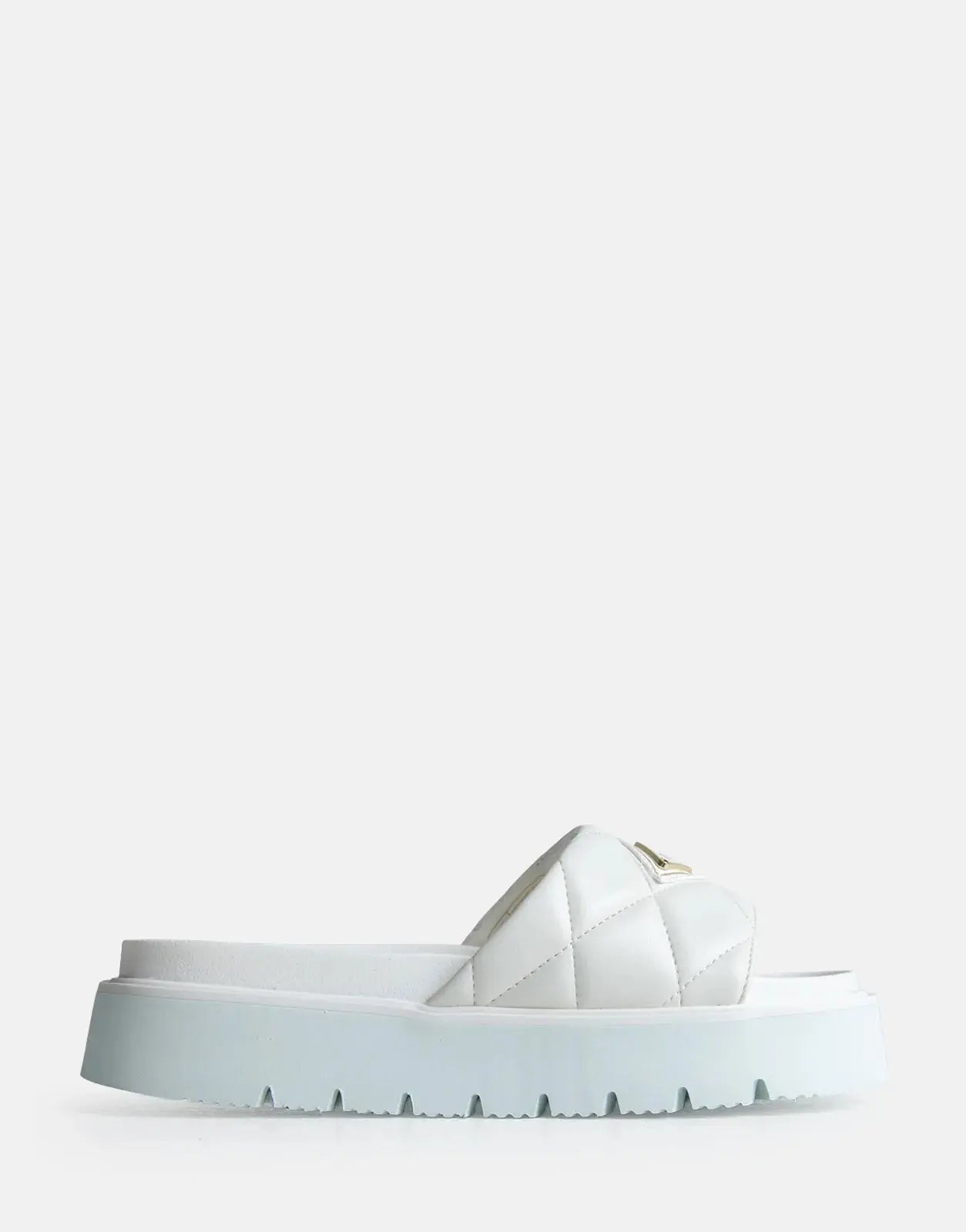 Replay Muddy Quilt White Slides - Subwear