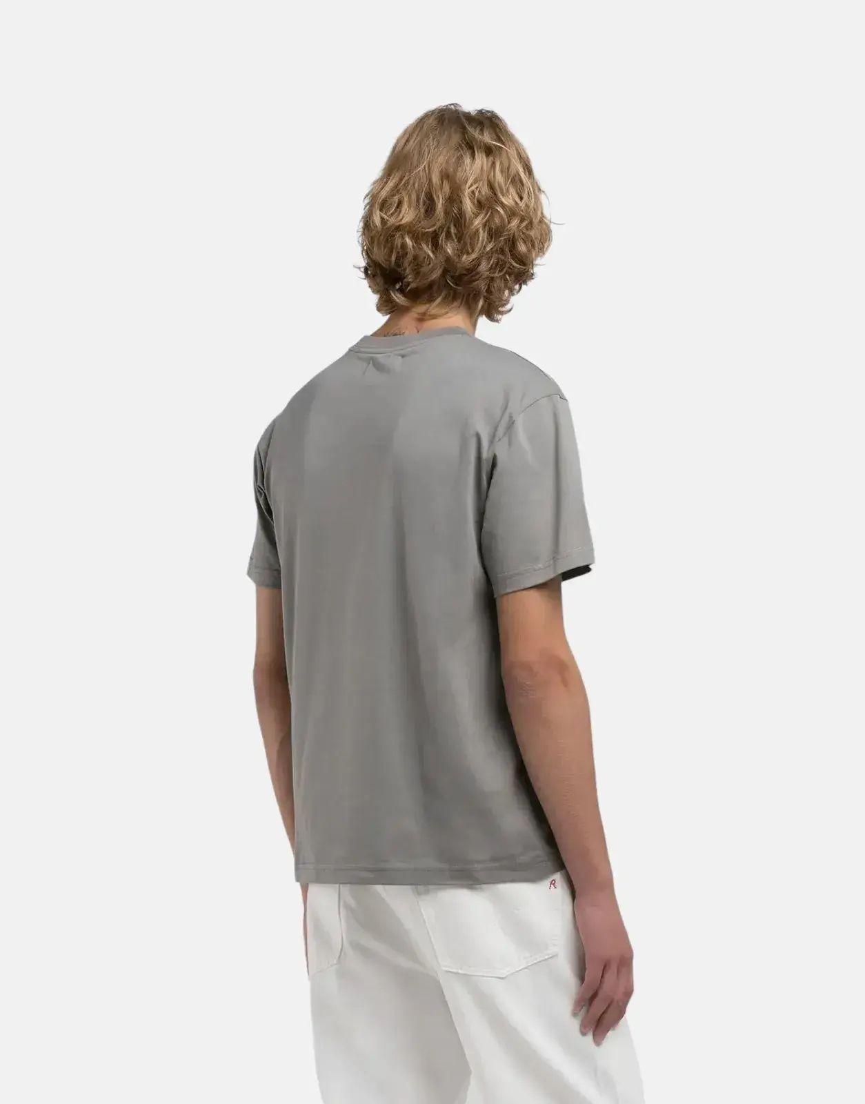 Replay Nineteen Eightyone Faded Grey Military Logo T-Shirt - Subwear