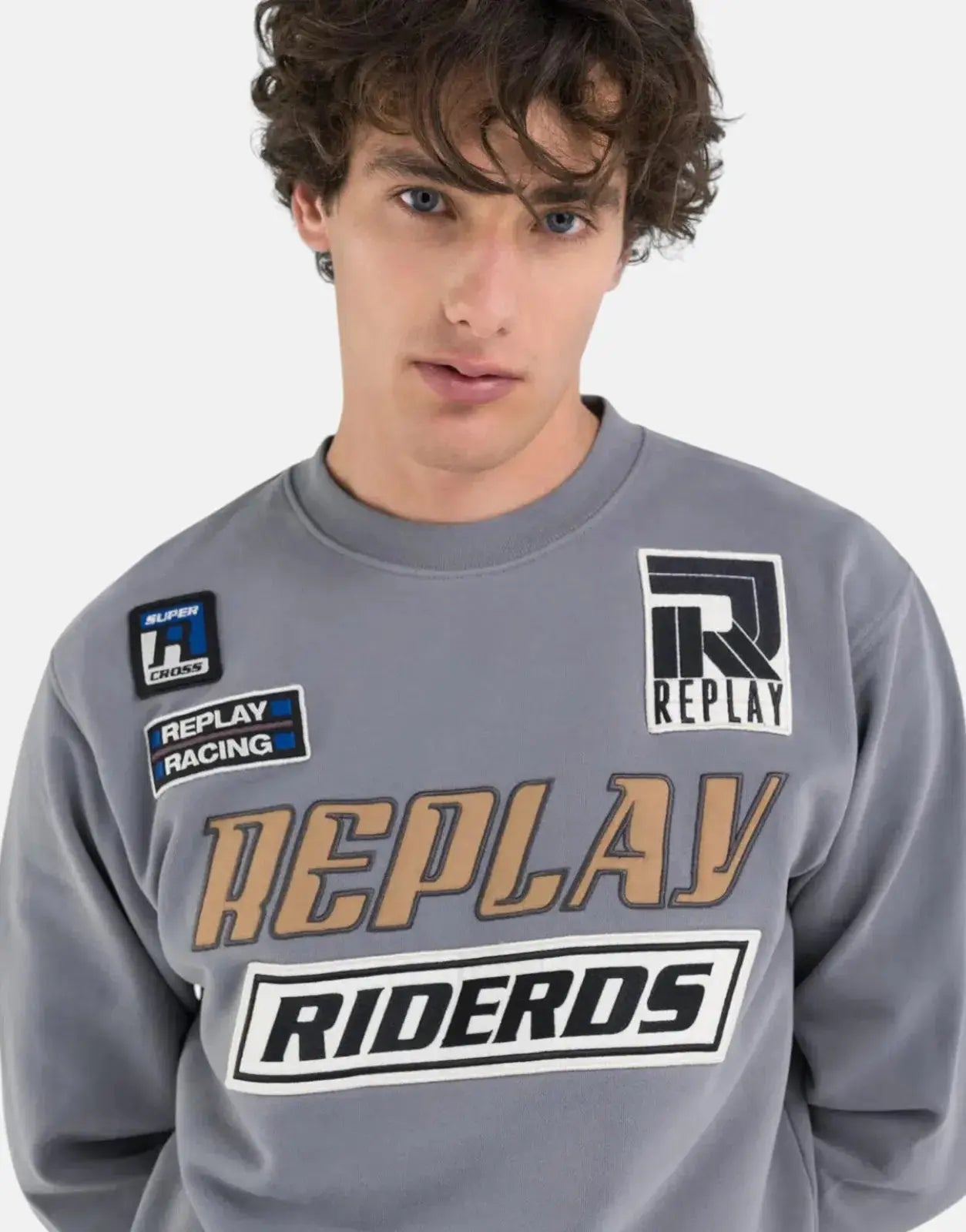 Replay Patch Rider DS Grey Sweater - Subwear