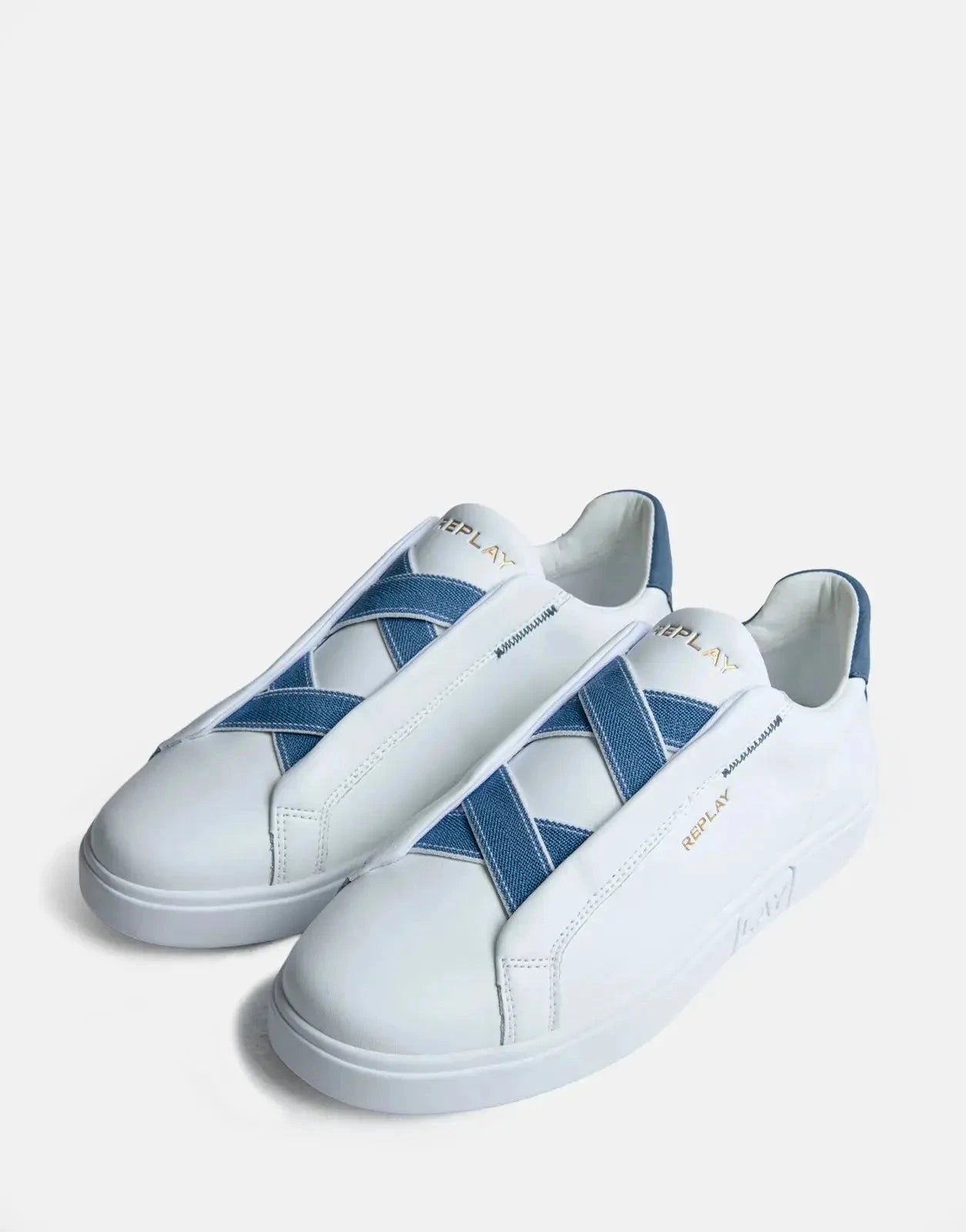 Replay Polys M Cross White Blue Sneakers - Subwear