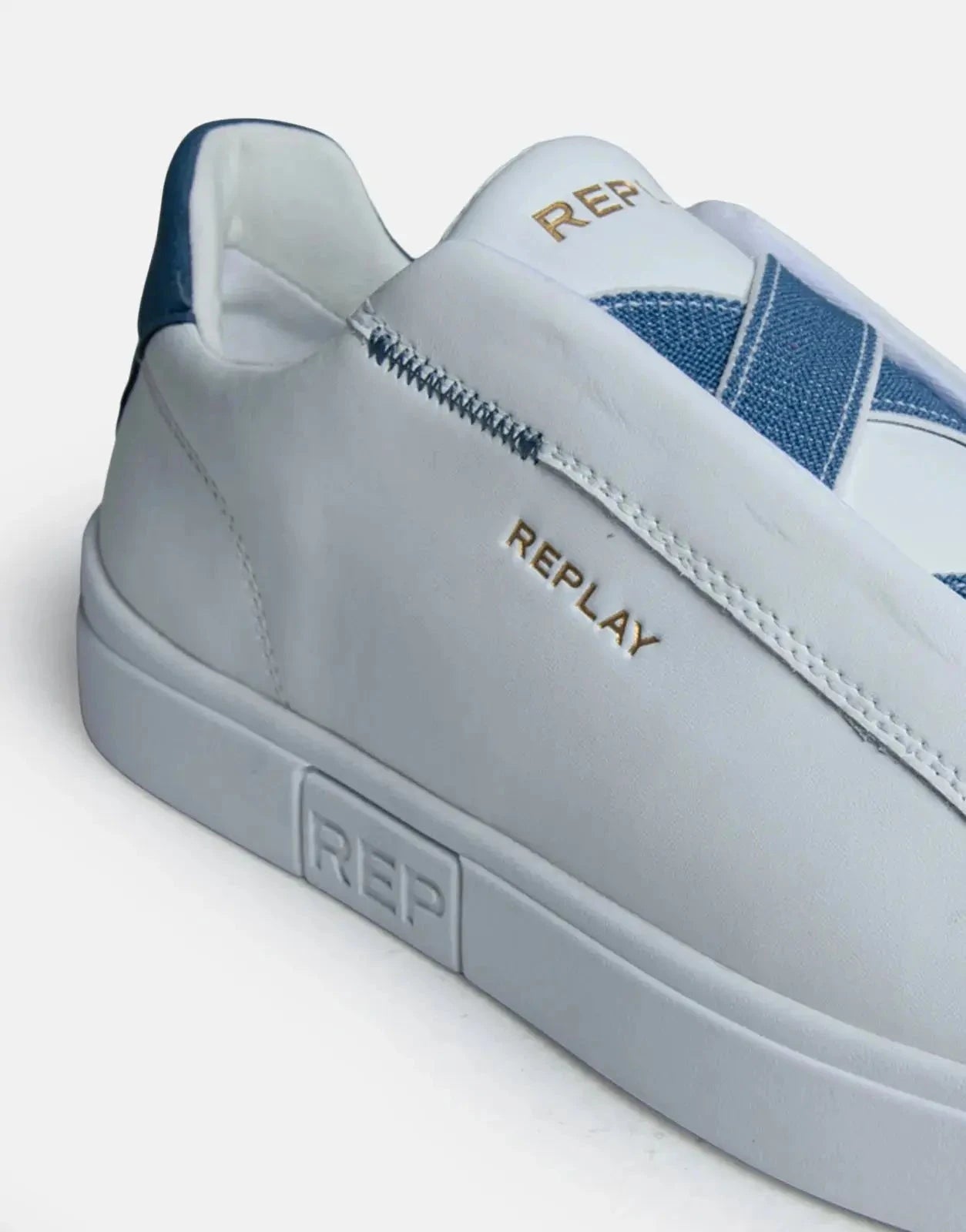 Replay Polys M Cross White Blue Sneakers - Subwear