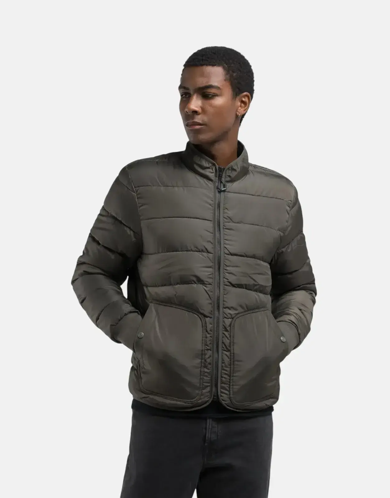 Replay Puffer Mil Green Jacket - Subwear