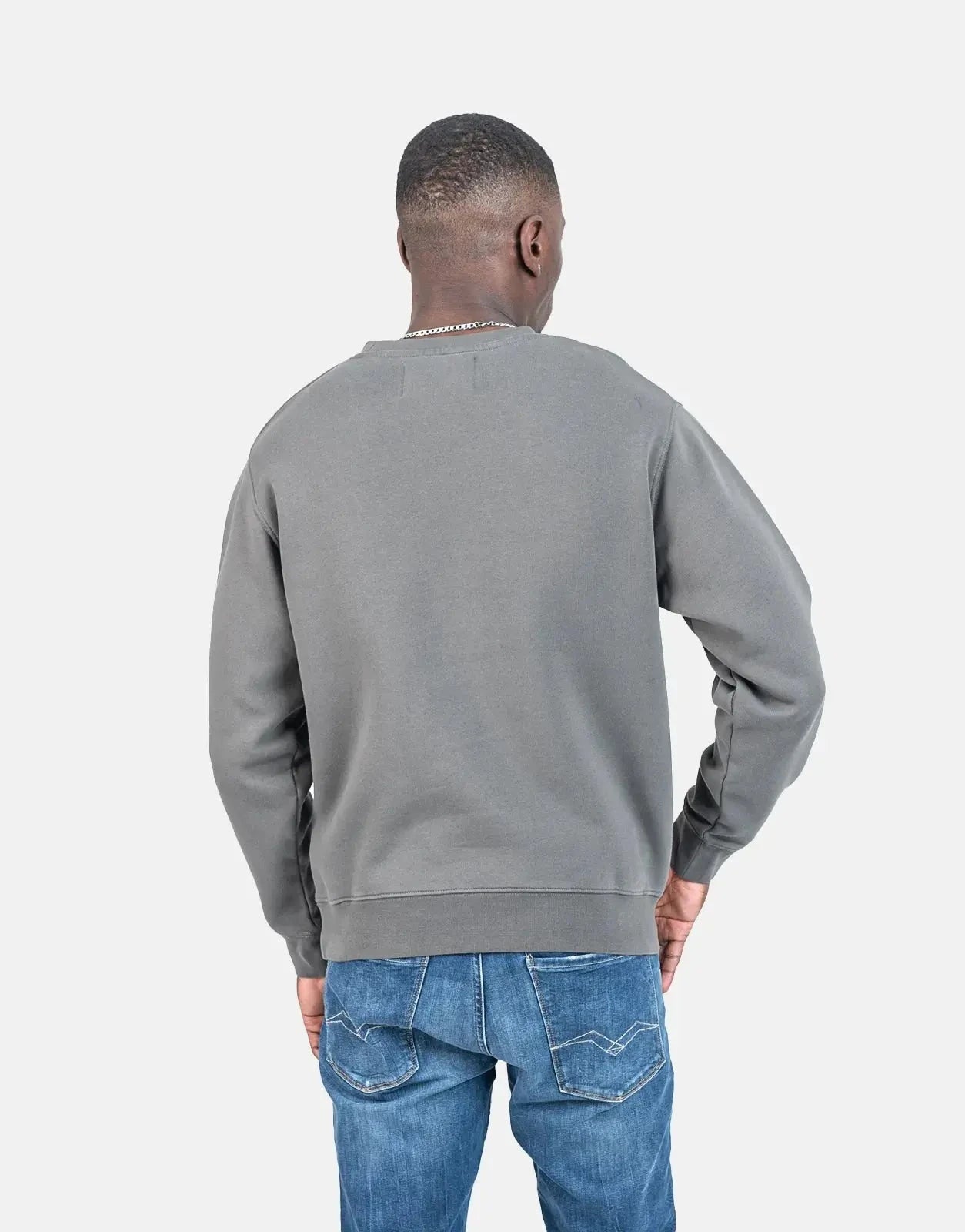 Replay R Badge Sweatshirt Grey - Subwear
