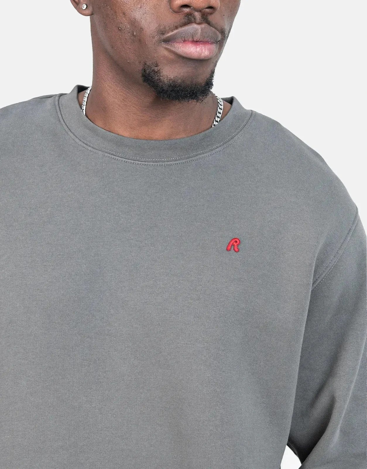 Replay R Badge Sweatshirt Grey - Subwear
