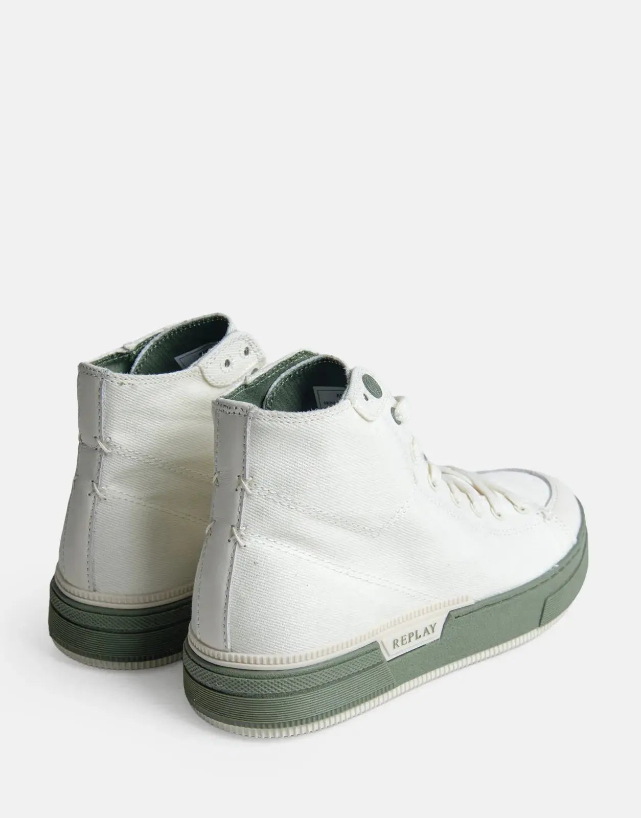 Replay Raily Base Ecru Green Sneakers - Subwear