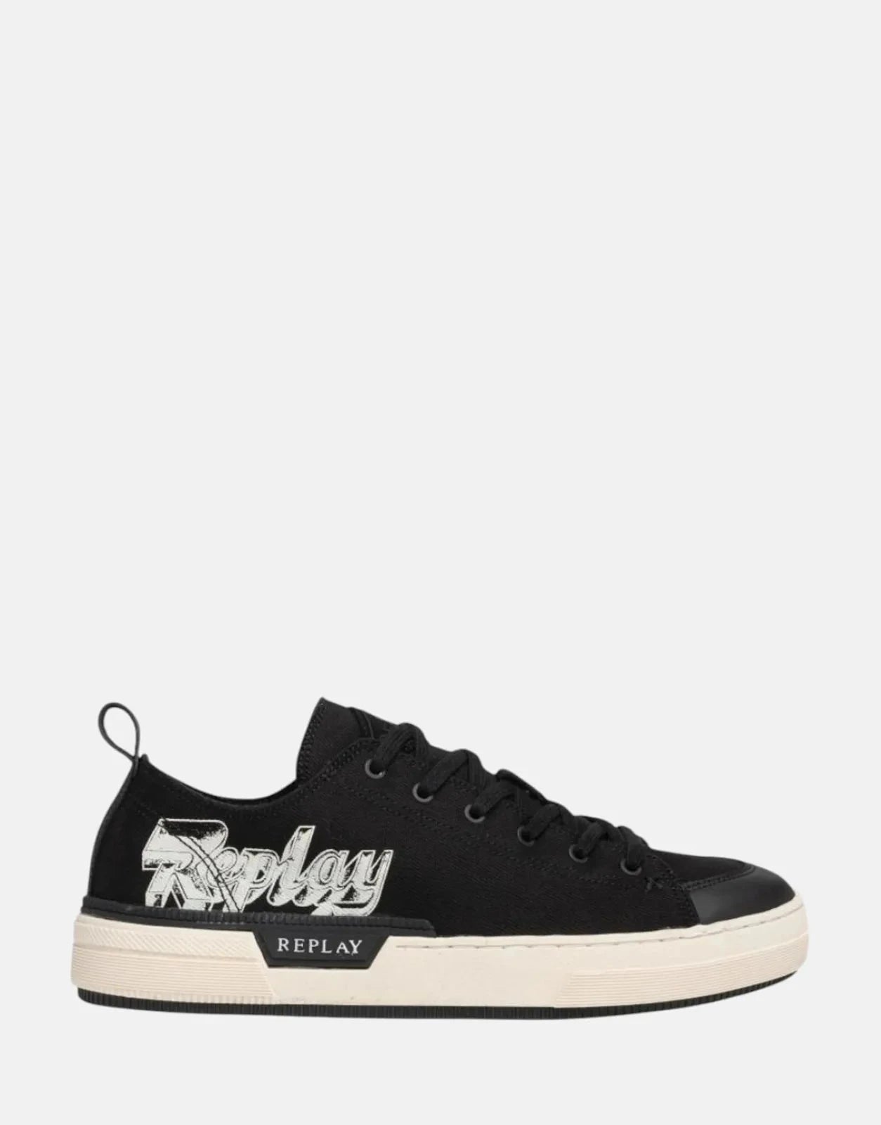 Replay Raily Low Graffiti Black Sneakers - Subwear