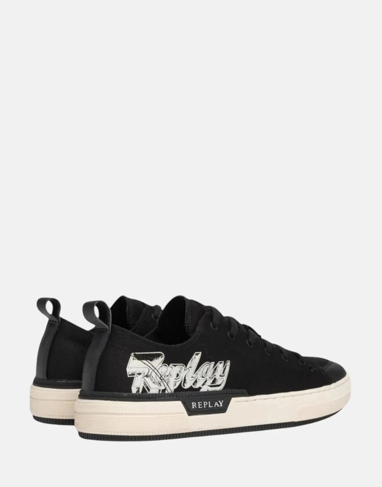 Replay Raily Low Graffiti Black Sneakers - Subwear