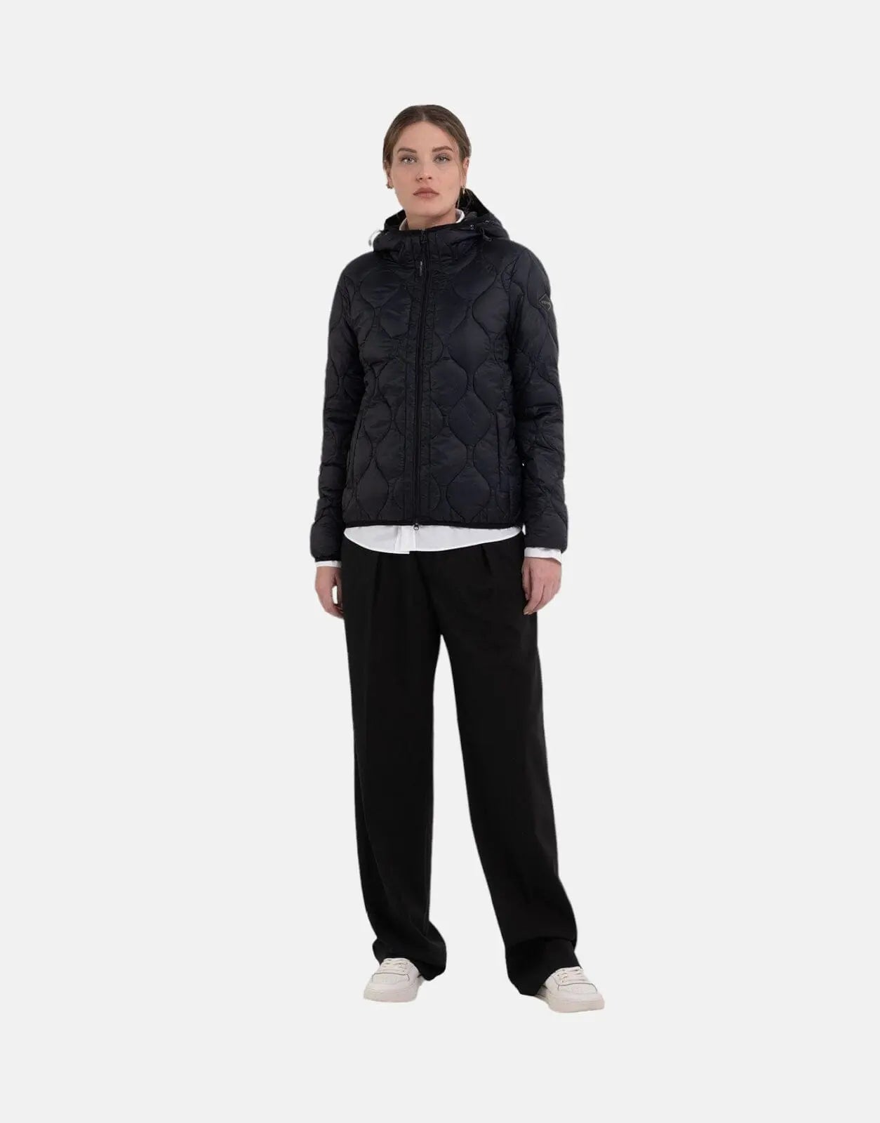 Replay Recycled Quilted Black Ladies Jacket - Subwear