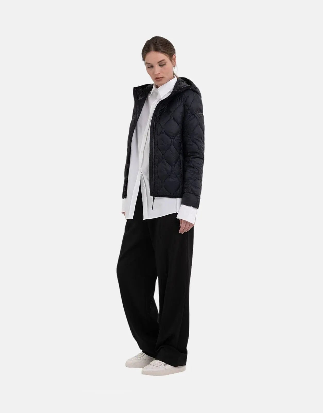 Replay Recycled Quilted Black Ladies Jacket - Subwear