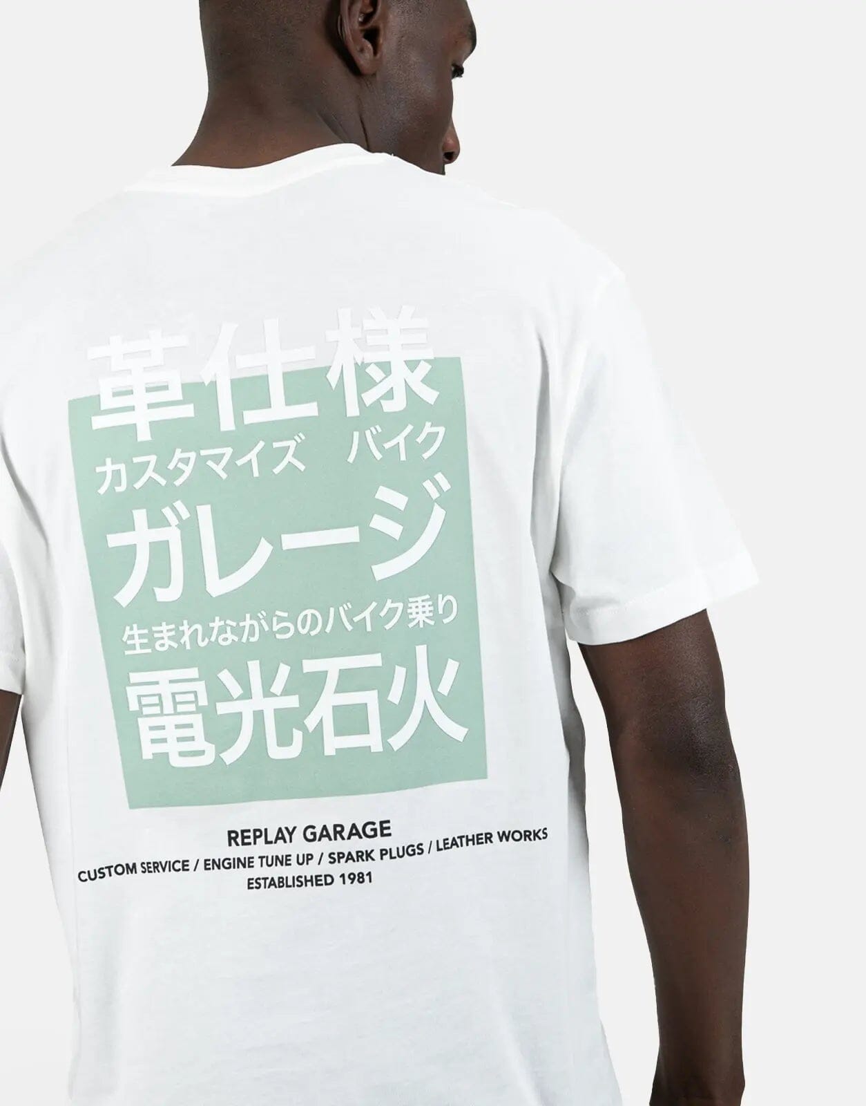 Replay Relaxed Back Print White T-Shirt - Subwear