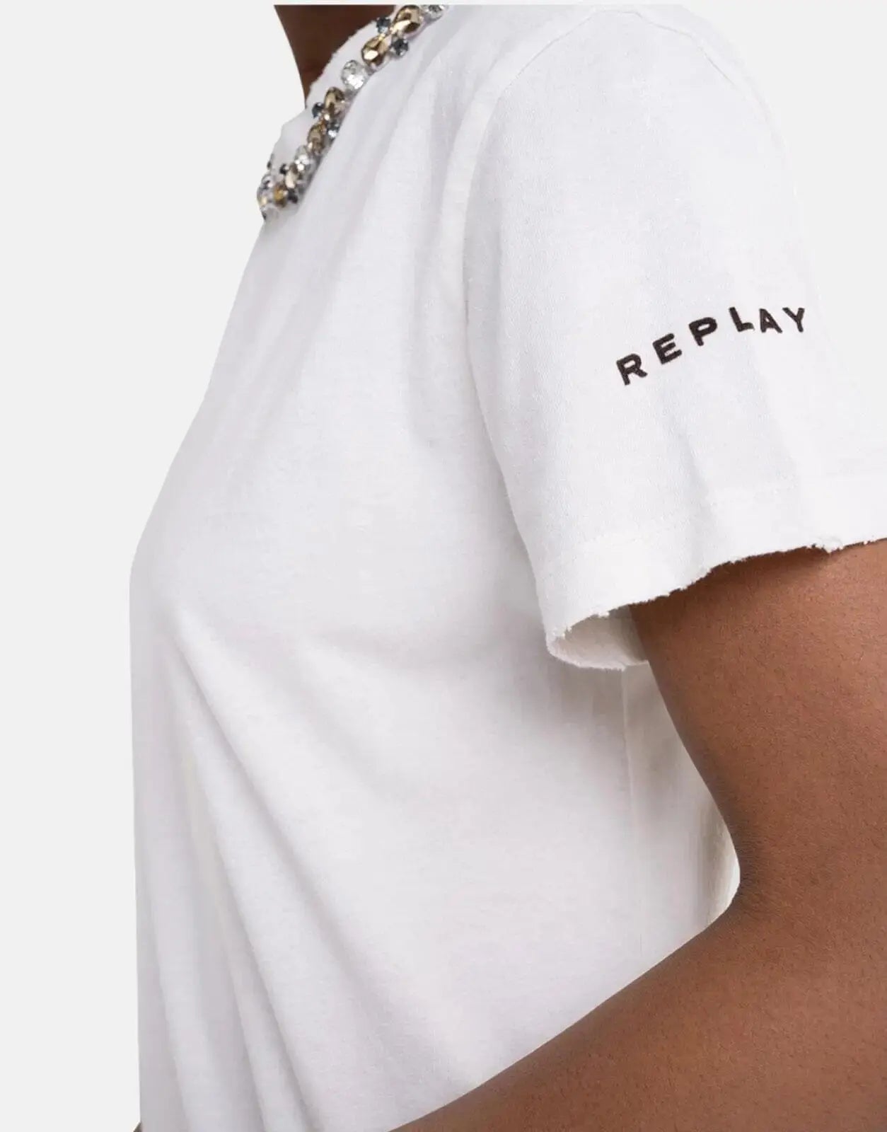 Replay Rhinestone Applique T-Shirt - Subwear