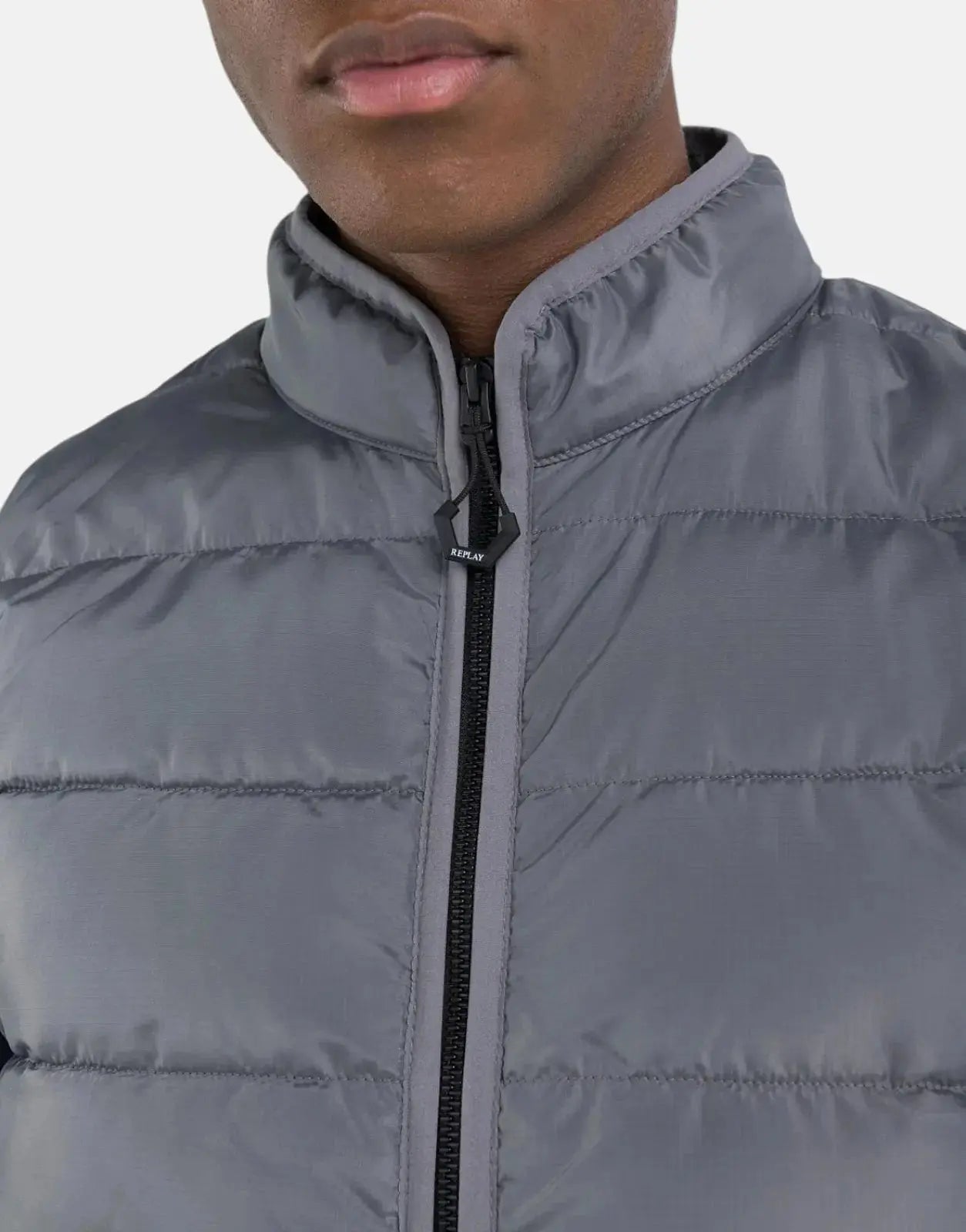 Replay Sleeveless Puffer Jacket Grey - Subwear