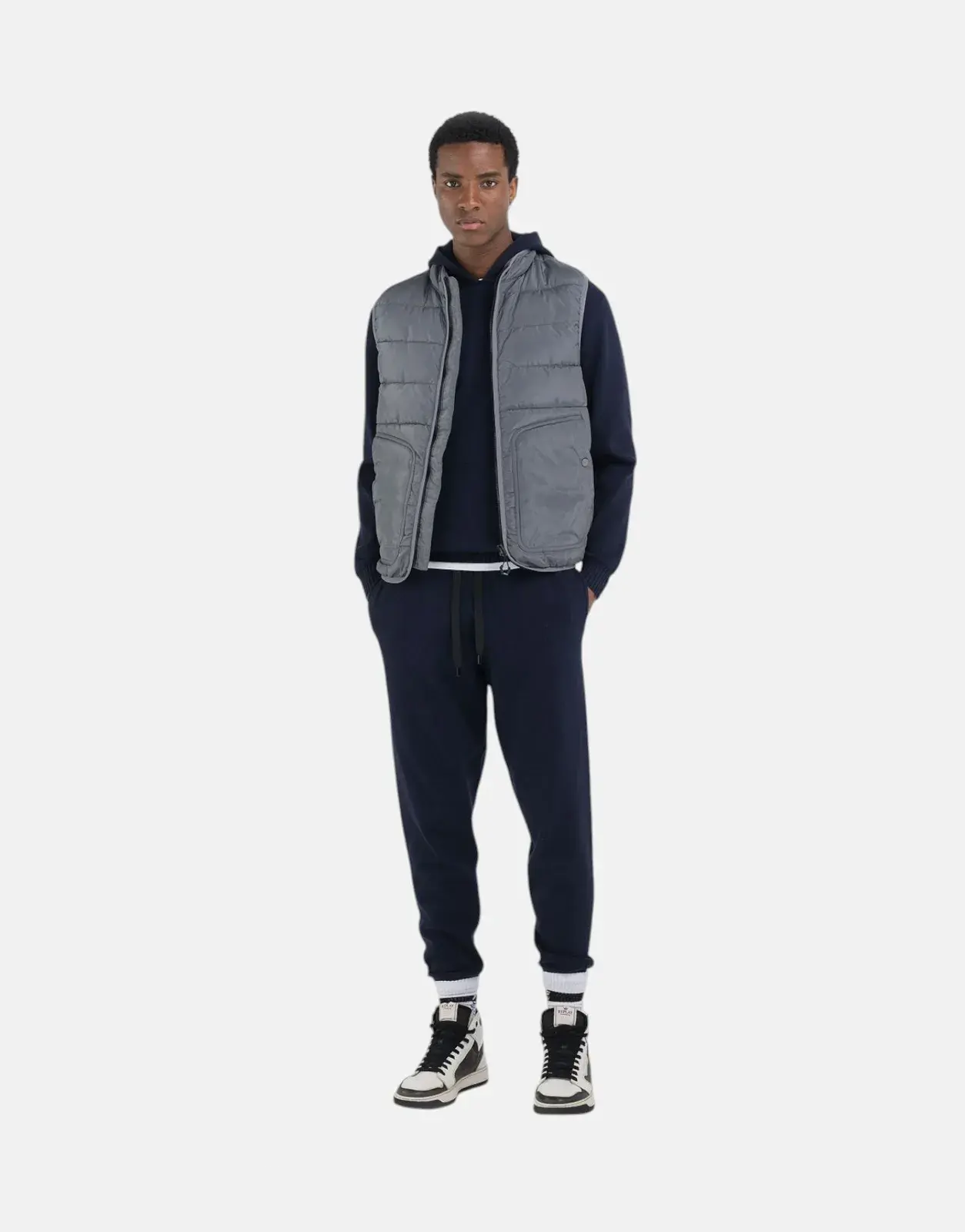 Replay Sleeveless Puffer Jacket Grey - Subwear