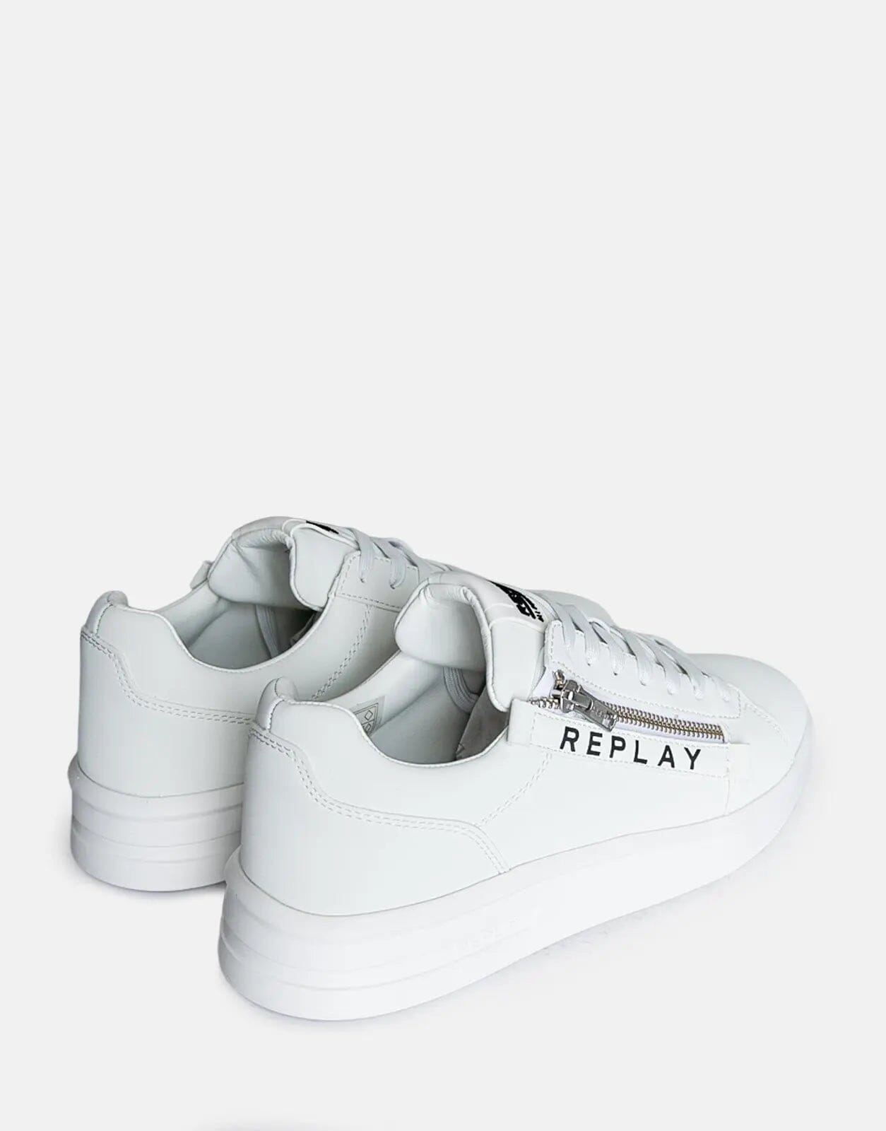 Replay University Zip Mens White Sneakers - Subwear