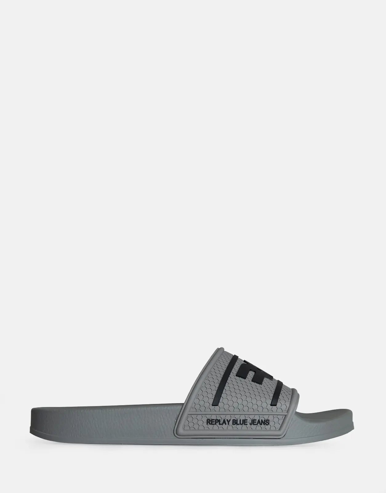 Replay Up Total DK Grey/Black Slides - Subwear