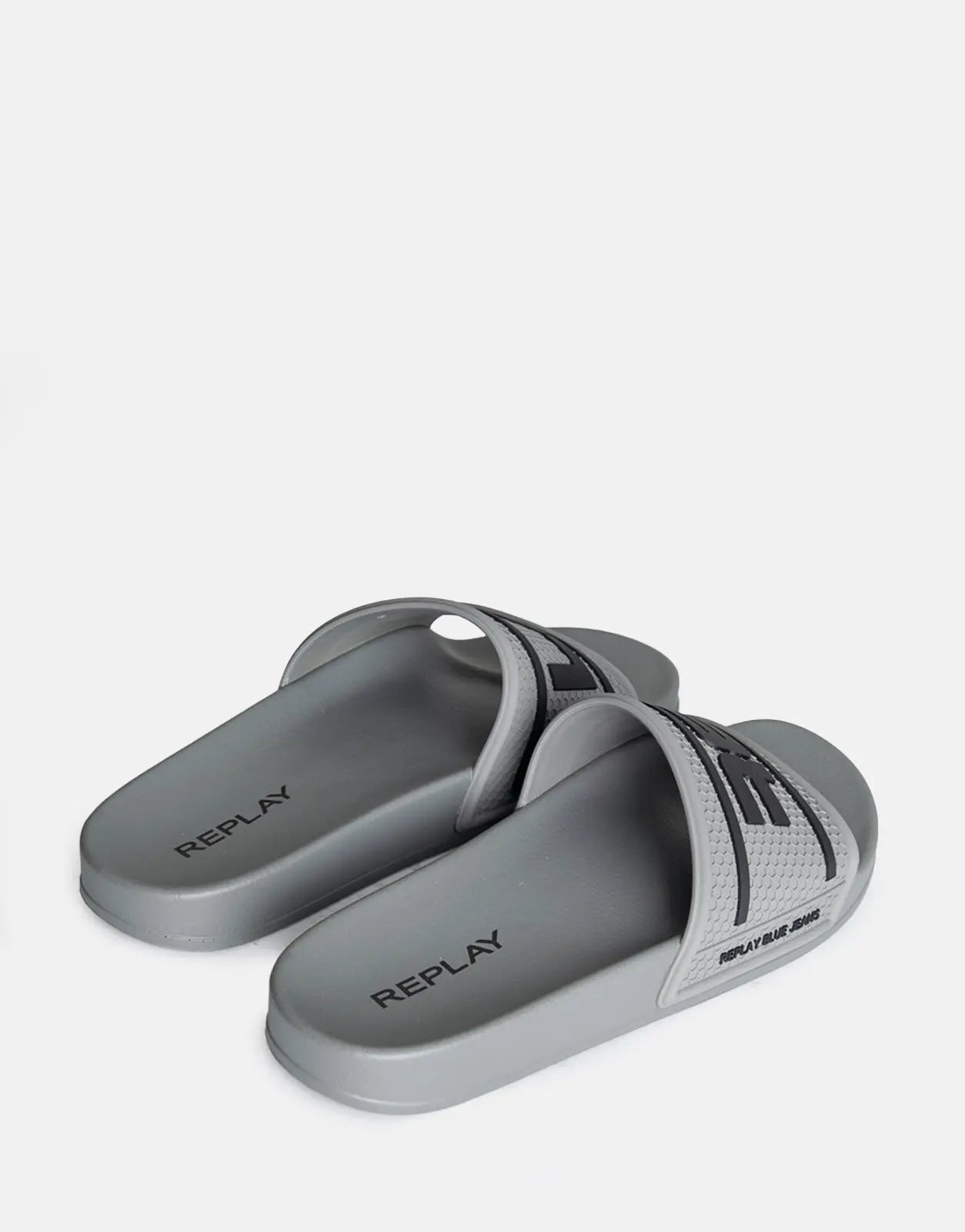 Replay Up Total DK Grey/Black Slides - Subwear