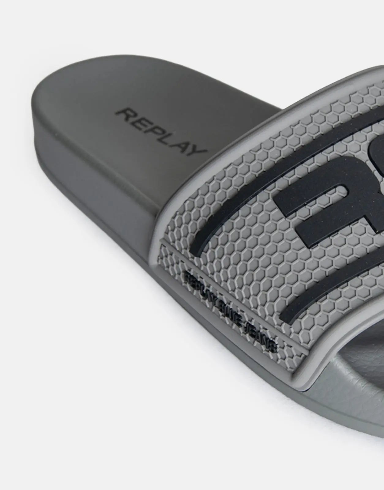 Replay Up Total DK Grey/Black Slides - Subwear