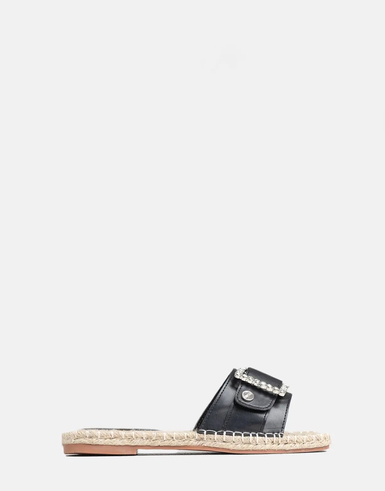 Sissy Boy Flat Espadrille Sandal Bling Buckle - Subwear