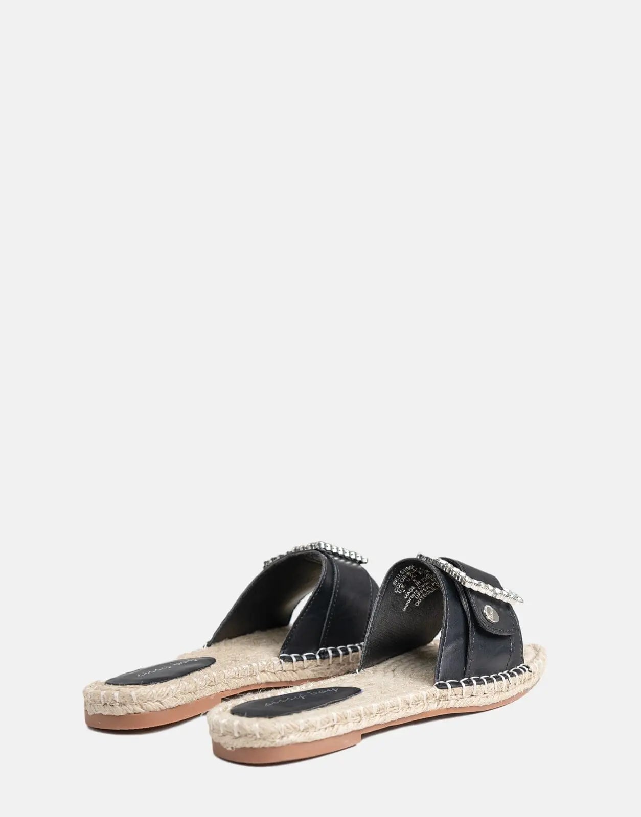 Sissy Boy Flat Espadrille Sandal Bling Buckle - Subwear