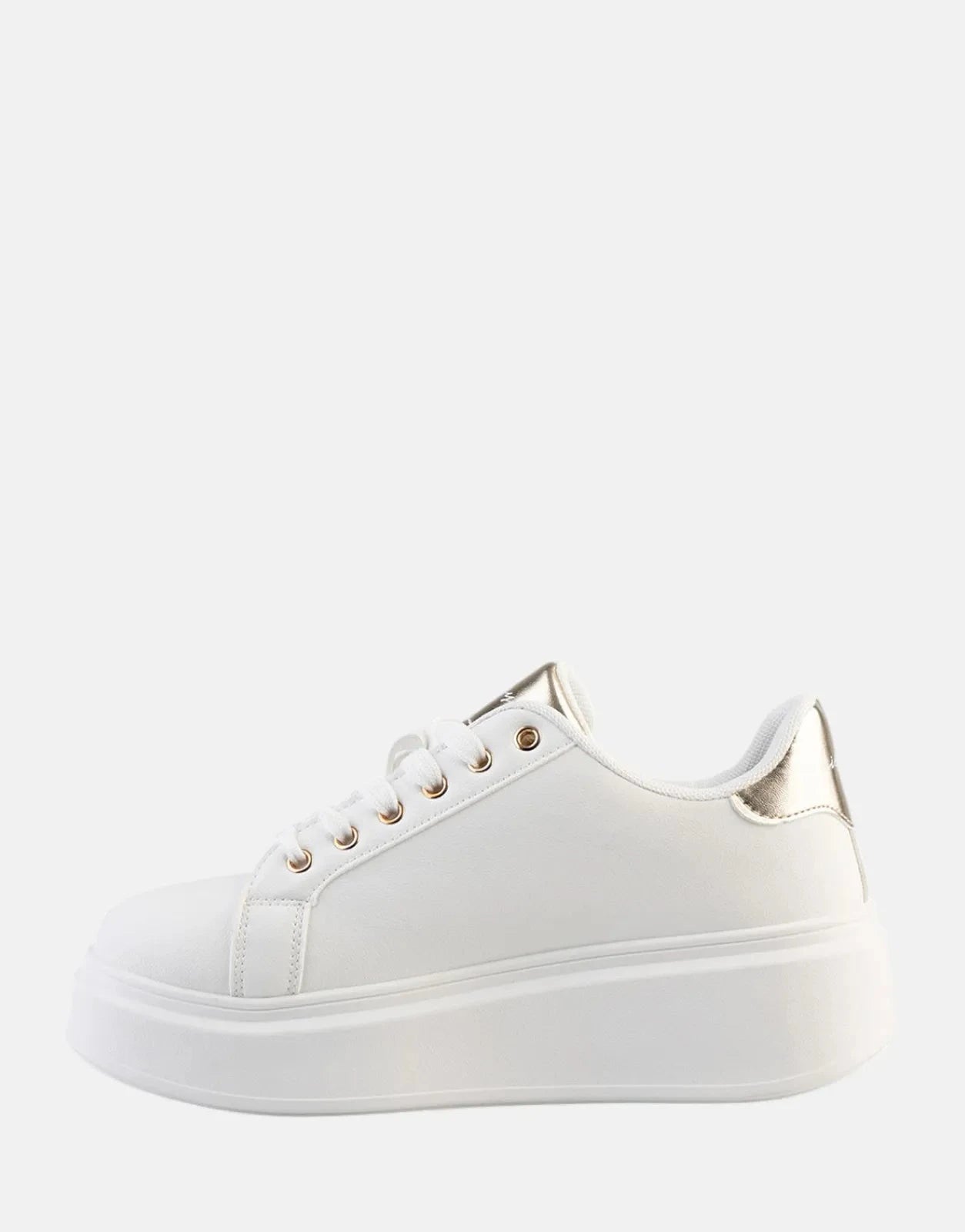 Sissy Boy Gem Details Platform White Sneakers - Subwear