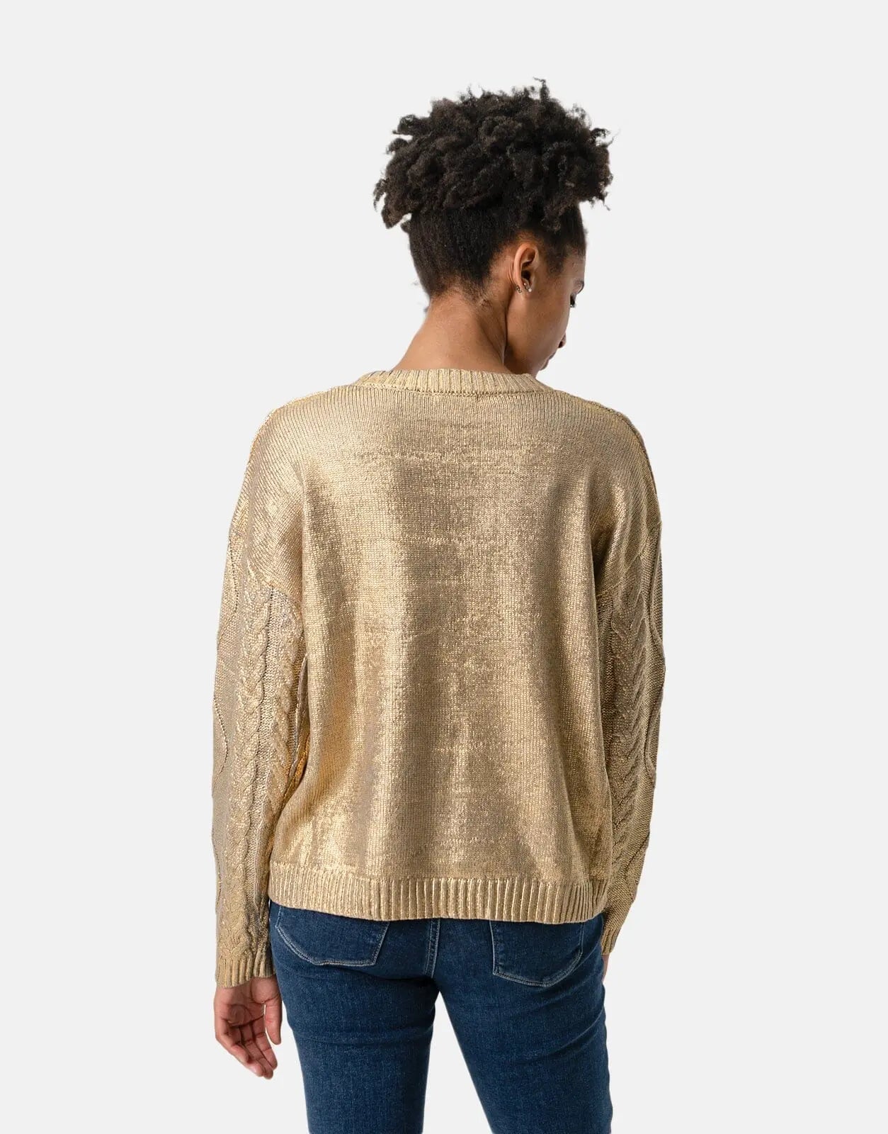 Sissy Boy Gold Metallic Chunky Cable Top - Subwear