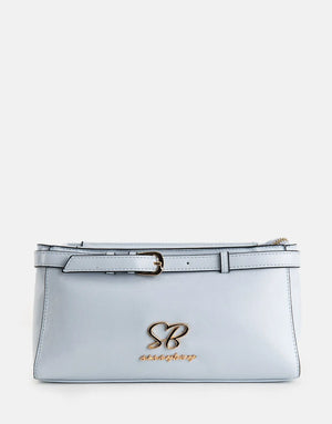 Sissy Boy Gold Trip Strap Detail Blue Shoulder Bag - Subwear