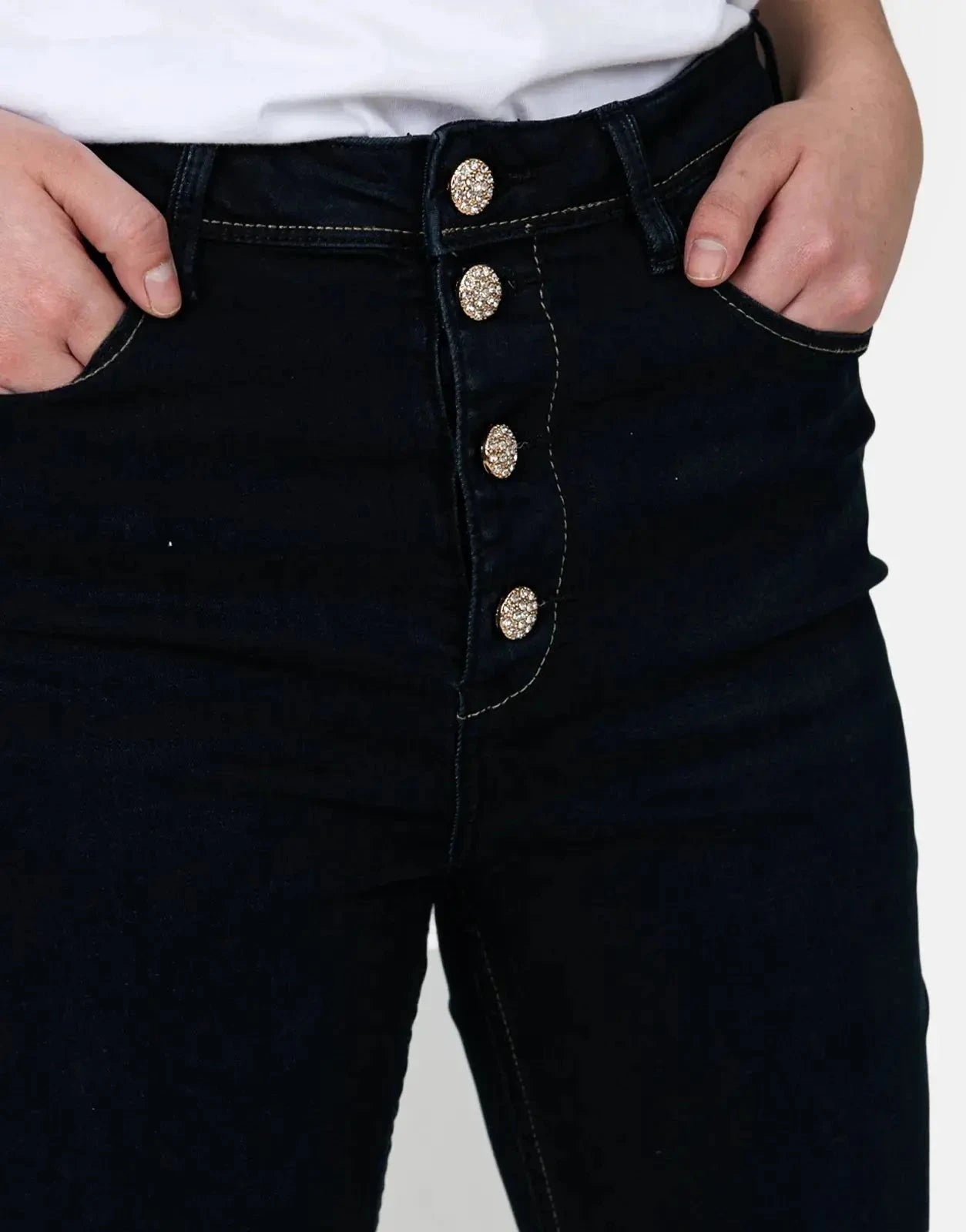 Sissy Boy High Waist Skinny With Exposed Buttons - Subwear