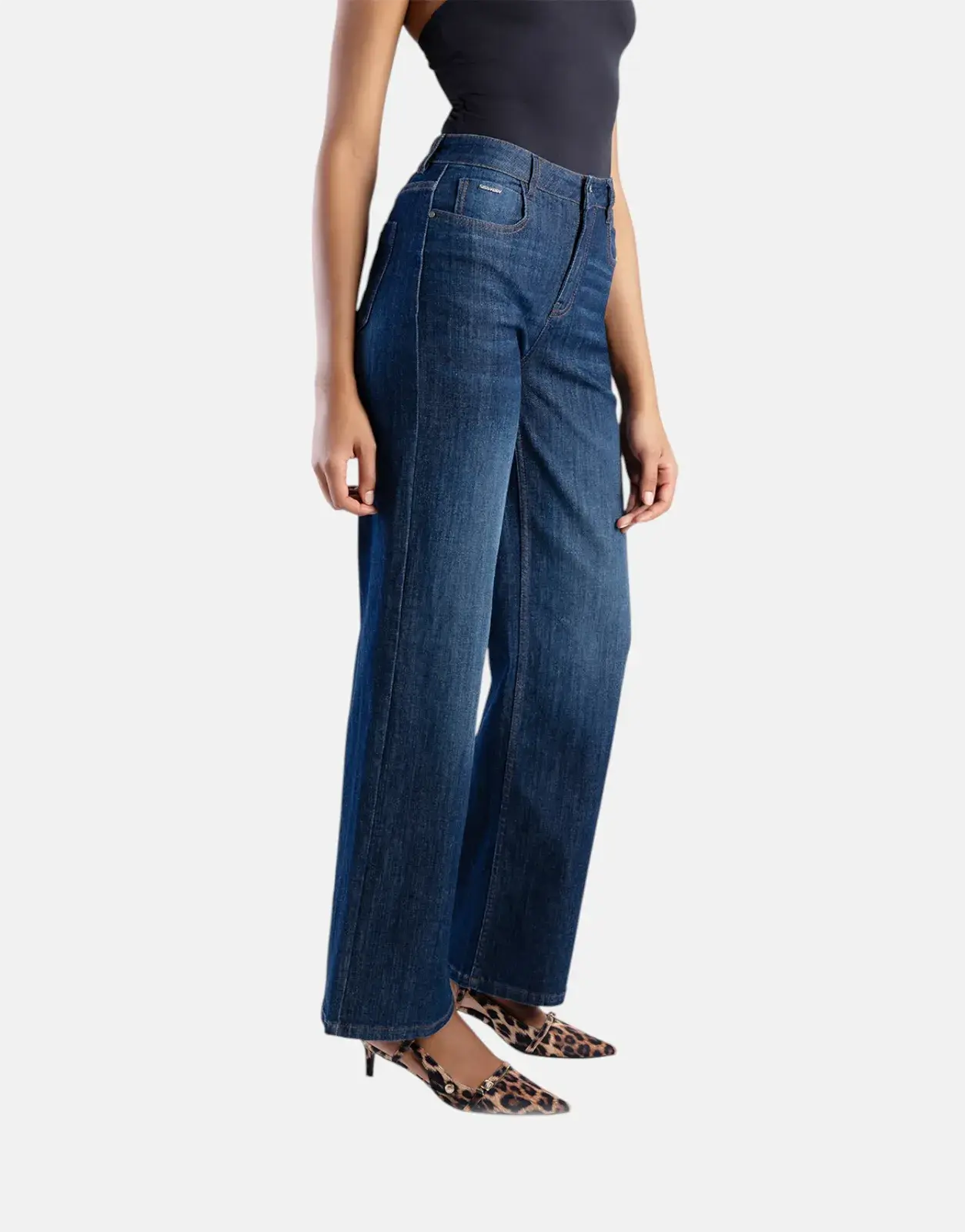 Sissy Boy High Waist Wide Leg Dark Vintage Jeans - Subwear