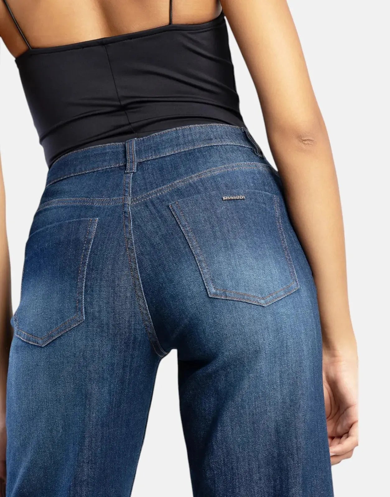 Sissy Boy High Waist Wide Leg Dark Vintage Jeans - Subwear