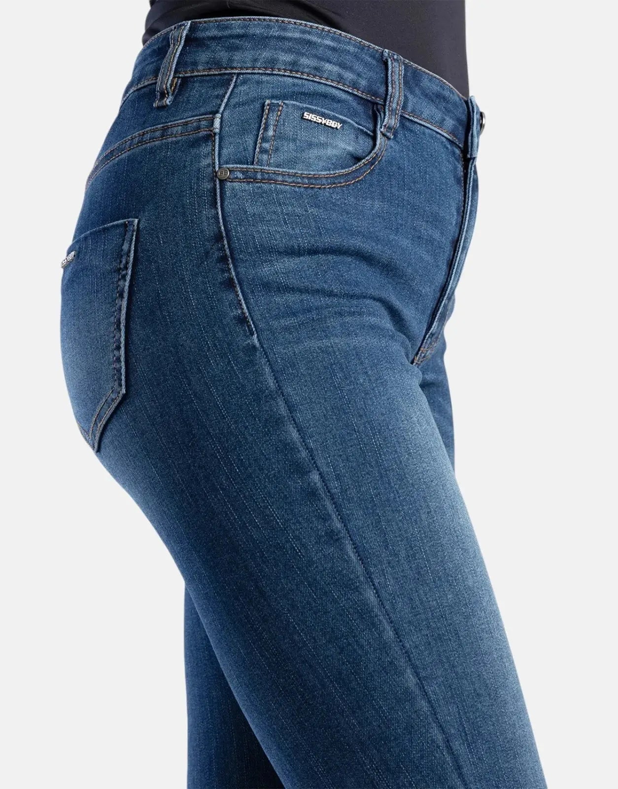 Sissy Boy Mid Waist Bootleg Jeans Med Vantage - Subwear