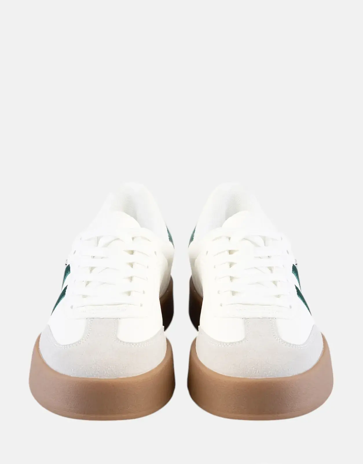 Sissy Boy Stitch Fabric White Gum Outsole Sneakers - Subwear