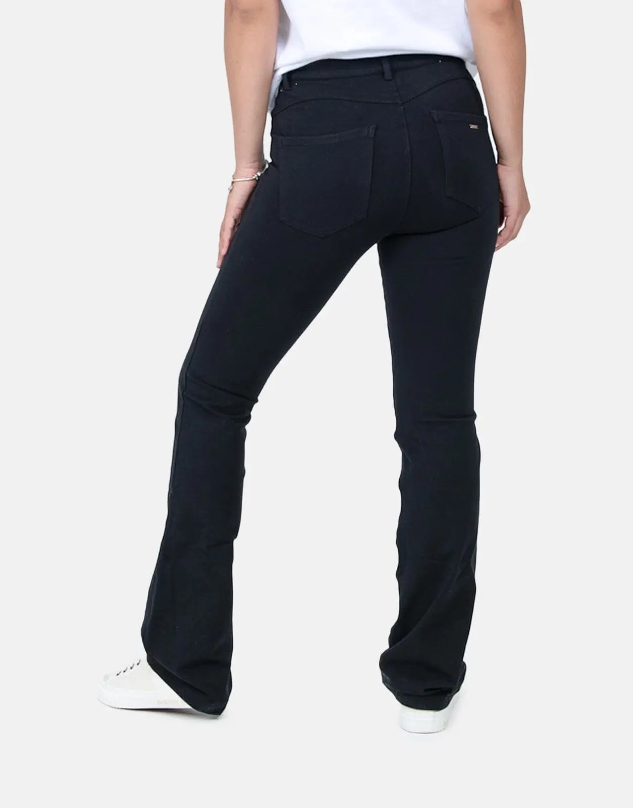 Sissy Boy Zip Knit High Waisted Black Denim Bootleg Jeans - Subwear