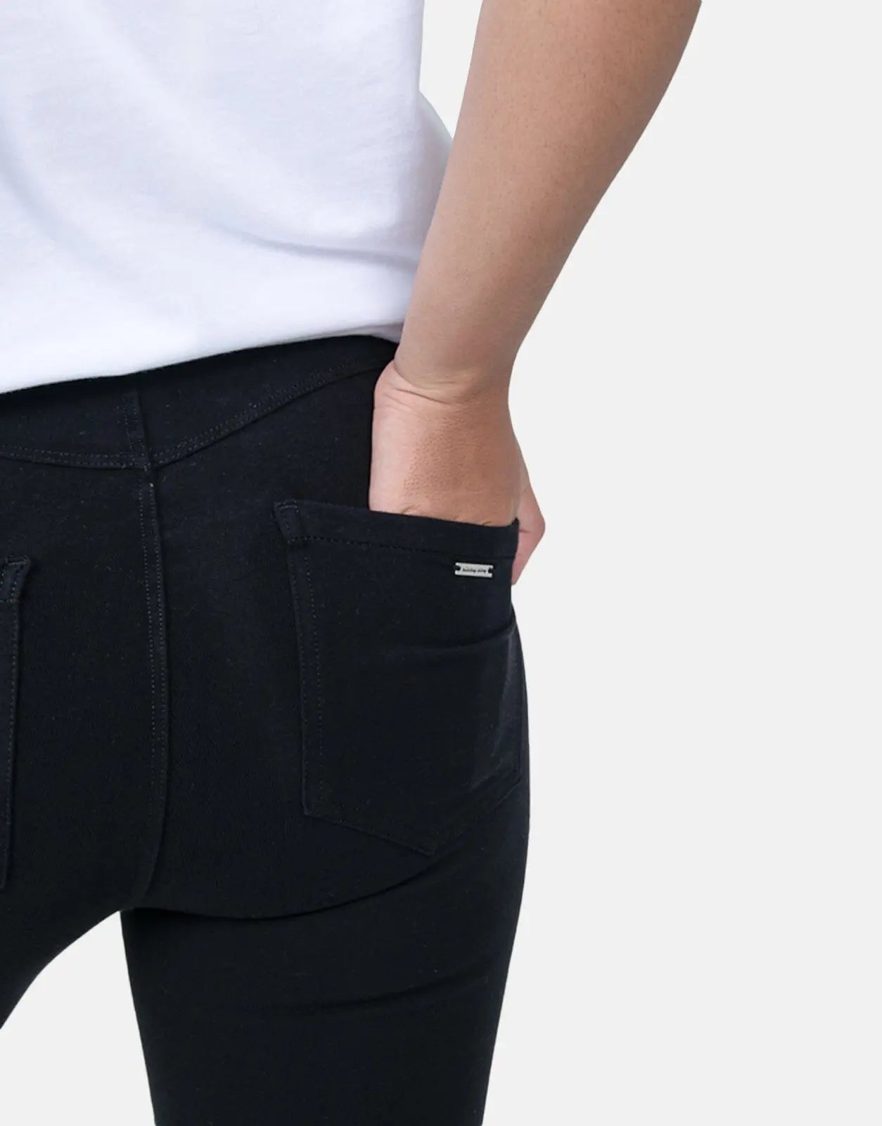 Sissy Boy Zip Knit High Waisted Black Denim Bootleg Jeans - Subwear