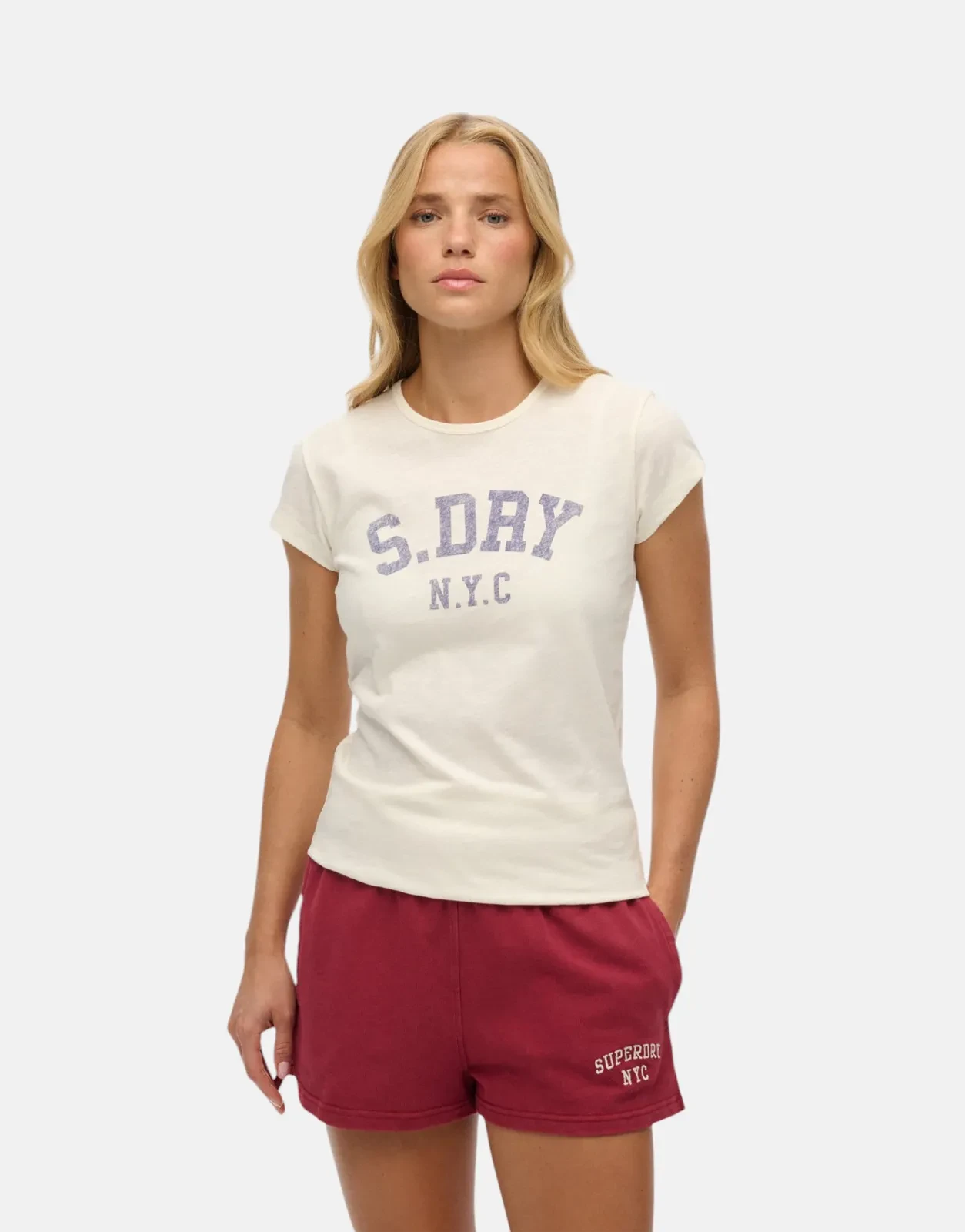 Superdry Athletic Essential Slub Off White T-Shirt - Subwear