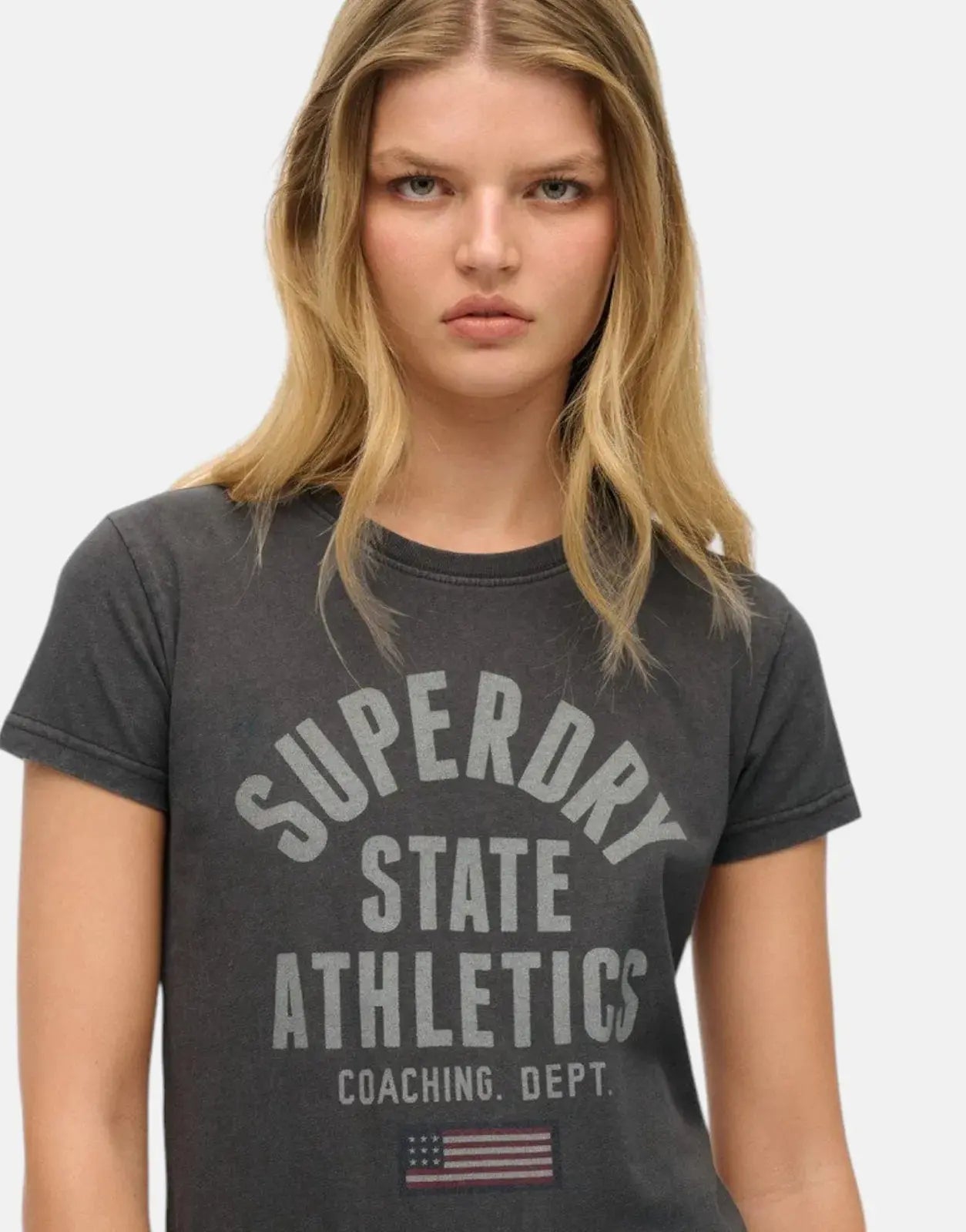 Superdry Athletic Graphic Fitted Charcoal T-Shirt - Subwear