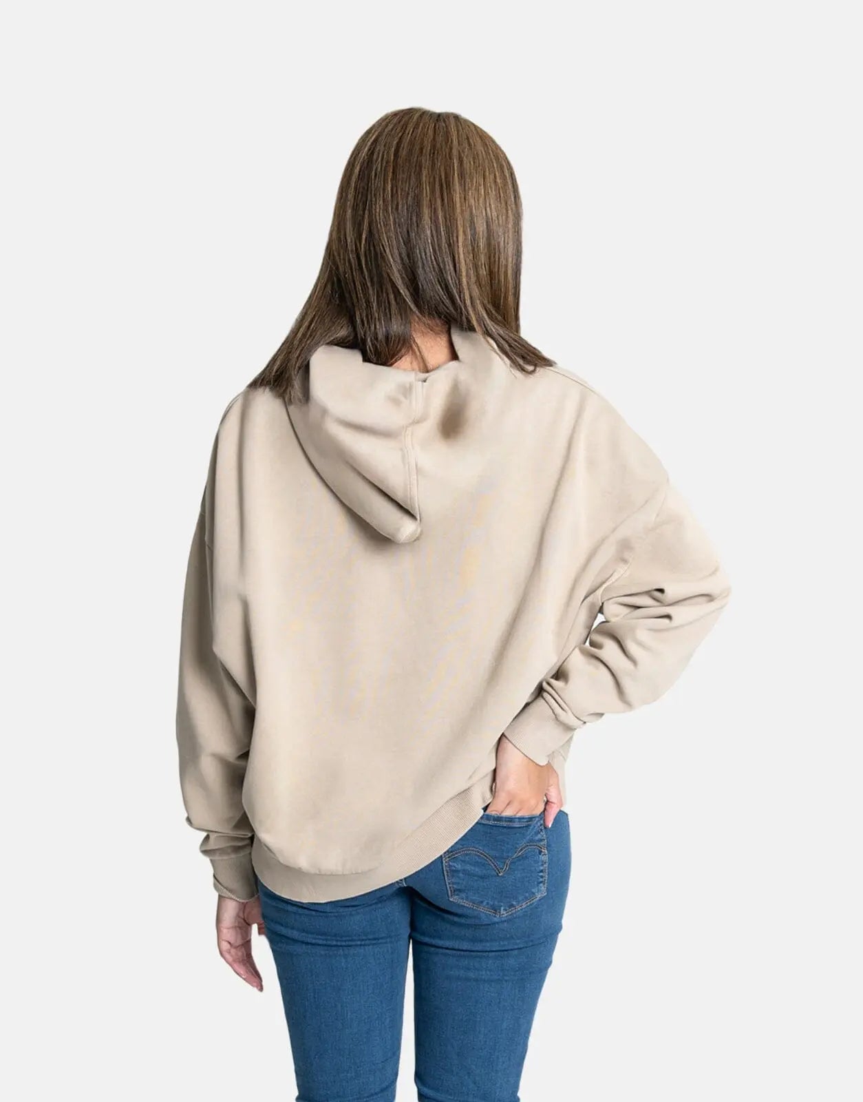 Superdry EMB Core Logo Relaxed Feather Grey Hoody - Subwear