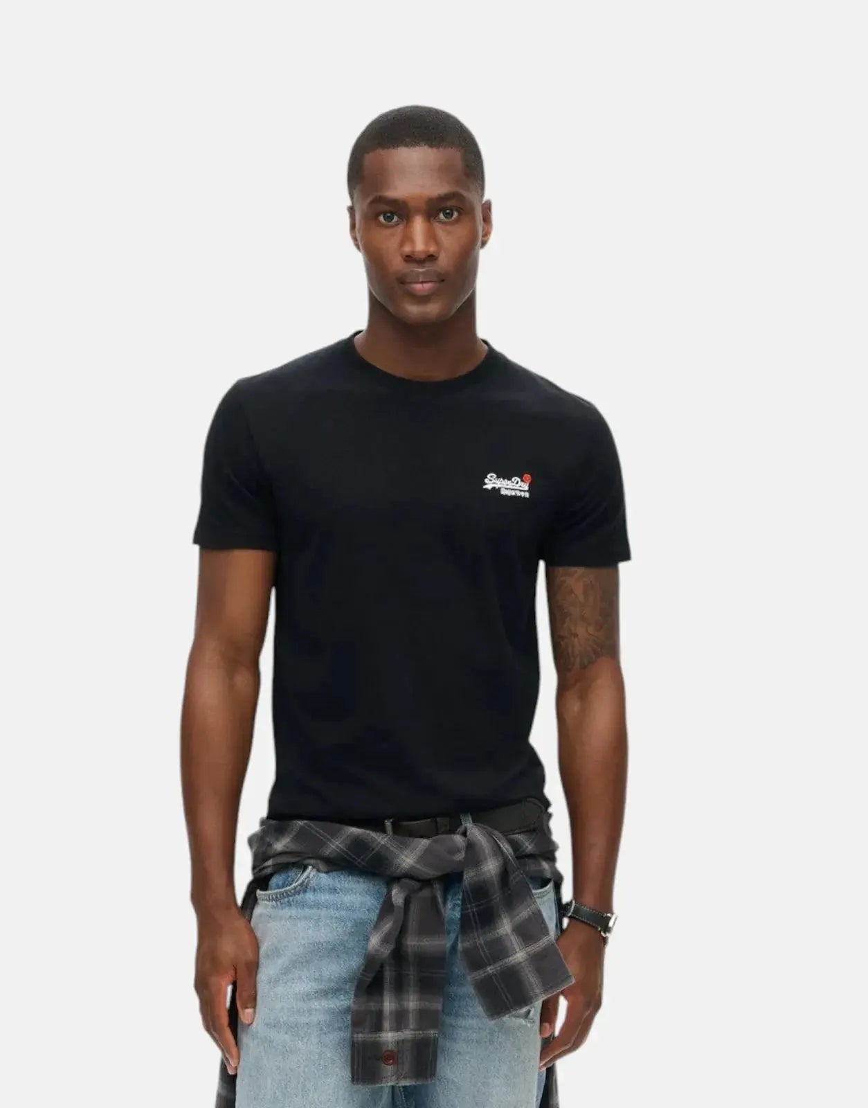 Superdry Essential Contrast Black Emb T-Shirt - Subwear