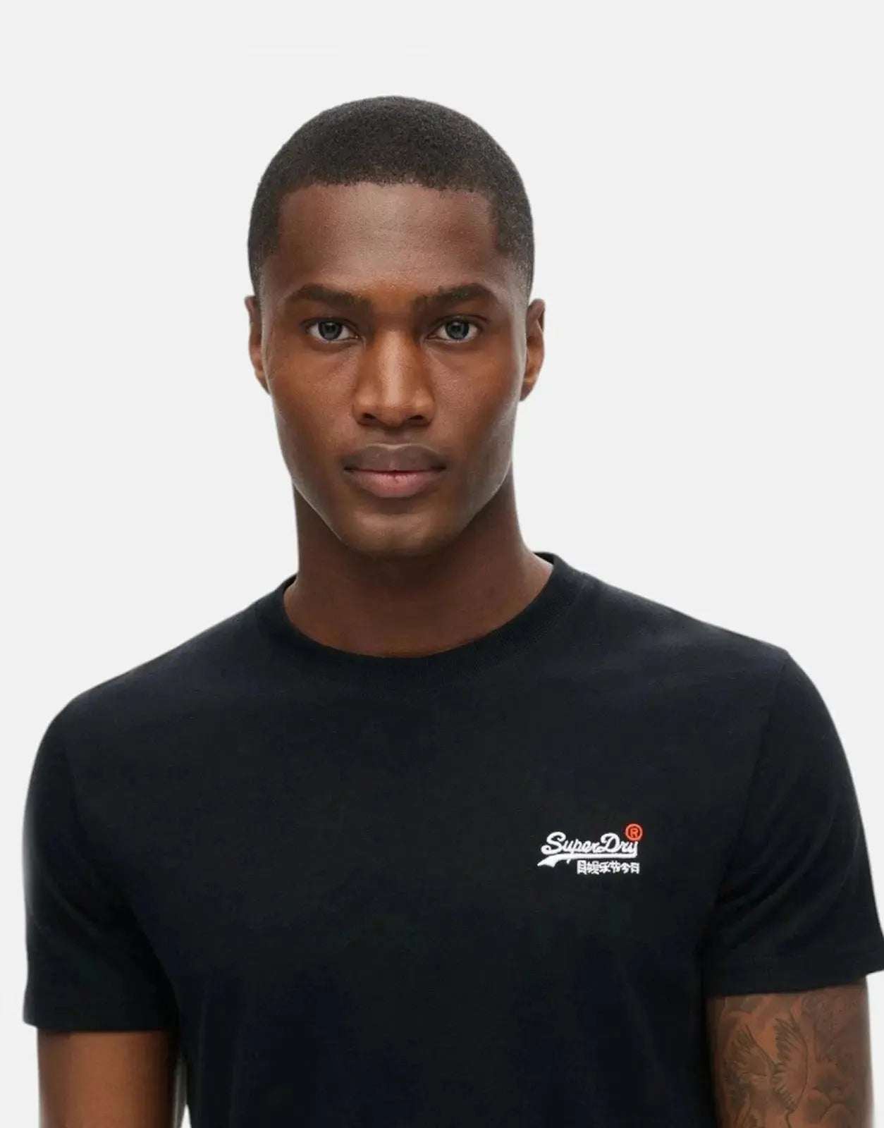 Superdry Essential Contrast Black Emb T-Shirt - Subwear