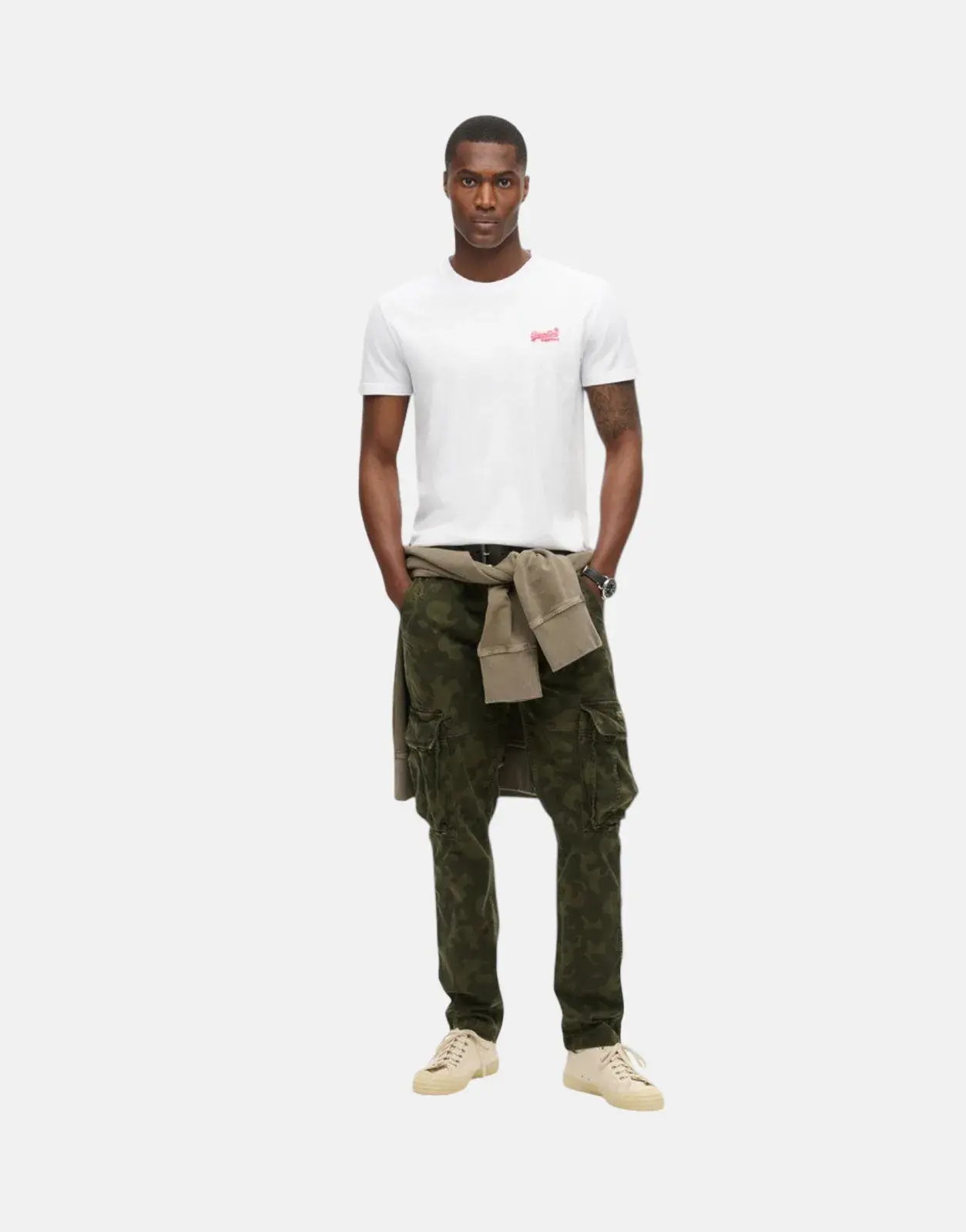 Superdry Essential Contrast EMB Optic T-Shirt - Subwear