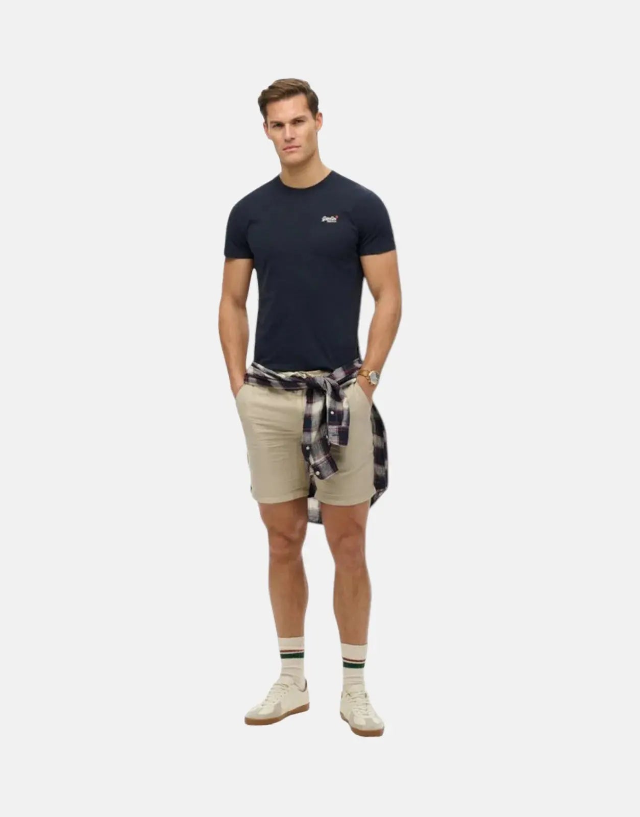 Superdry Essential Contrast Eclipse Navy Emb T-Shirt - Subwear