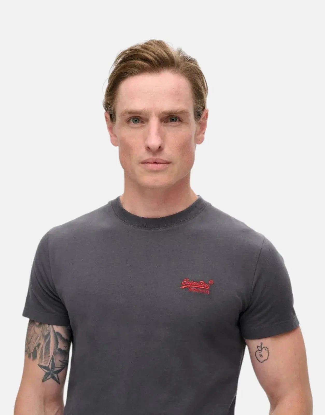 Superdry Essential Logo EMB Graphite Black T-Shirt - Subwear