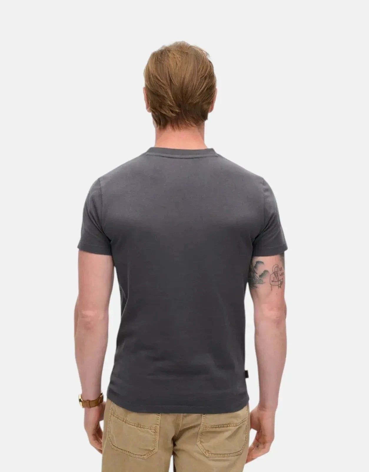 Superdry Essential Logo EMB Graphite Black T-Shirt - Subwear