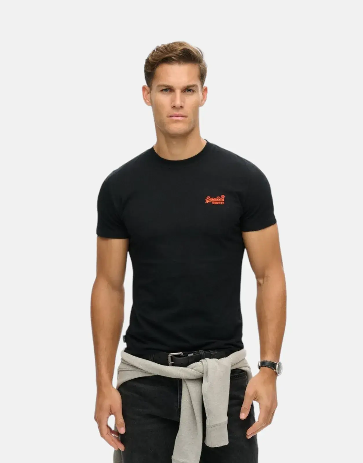 Superdry Essential Logo EMB Hazard Black T-Shirt - Subwear