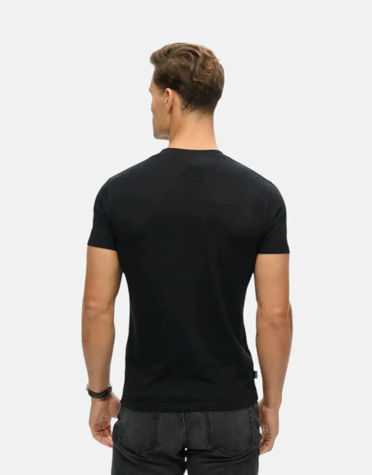 Superdry Essential Logo EMB Hazard Black T-Shirt - Subwear